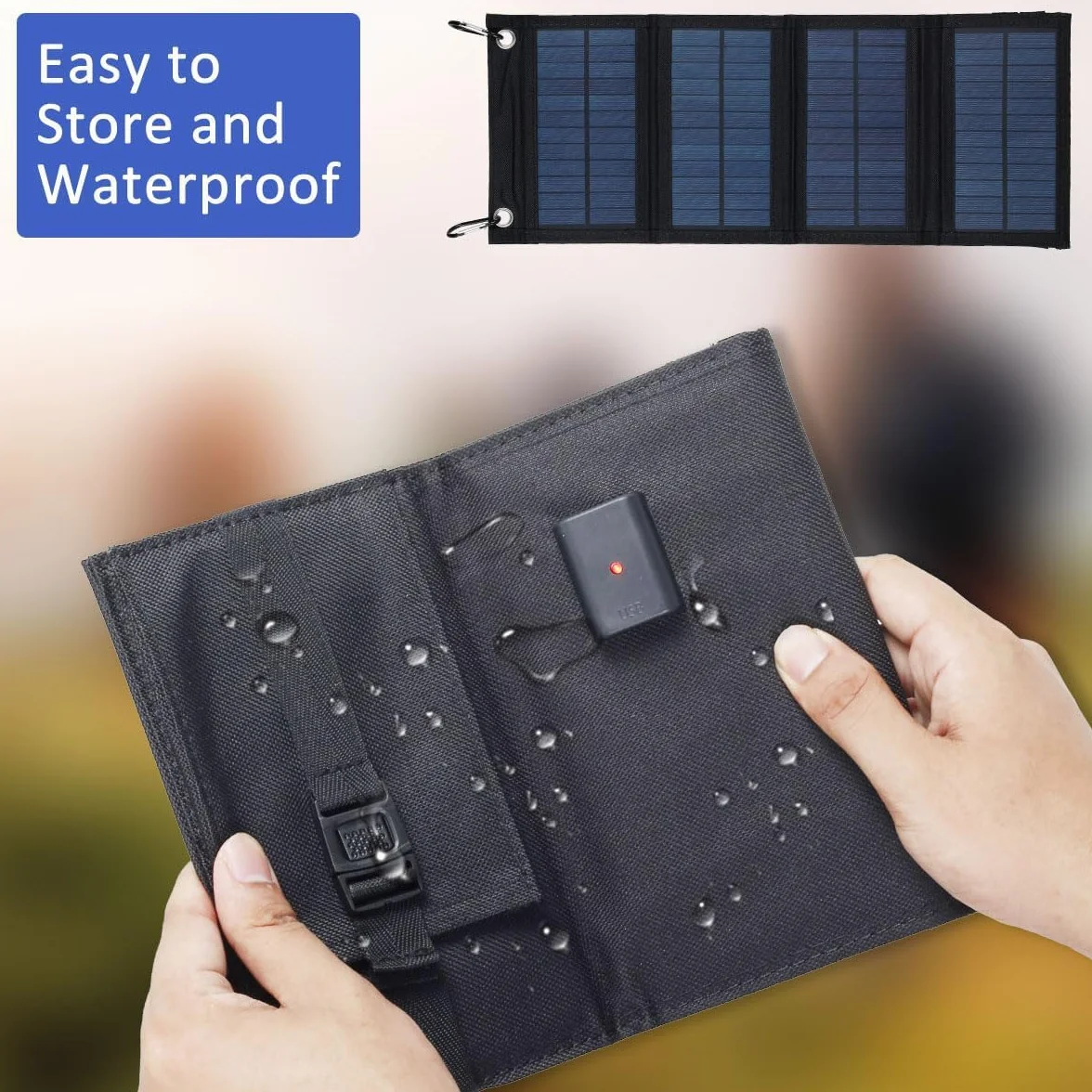 Przenośny panel słoneczny 20W IP65 składana ładowarka USB 480x185mm