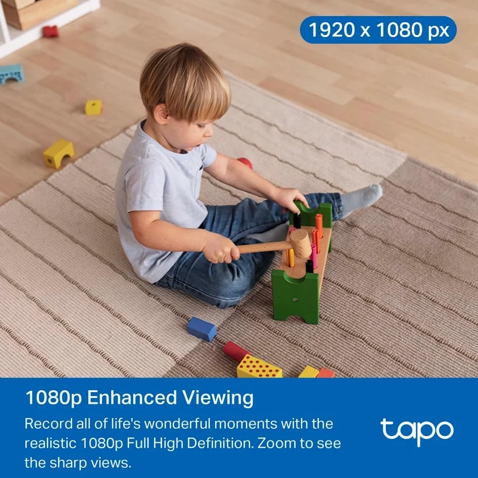 TP-Link Tapo C201 | Kamera Wi-Fi 2K do monitoringu wnętrz | Detekcja ruchu i dźwięku | Dwukierunkowe audio | Tryb nocny | Obsługa karty microSD do 512 GB | Kompatybilna z Alexa i Google Home