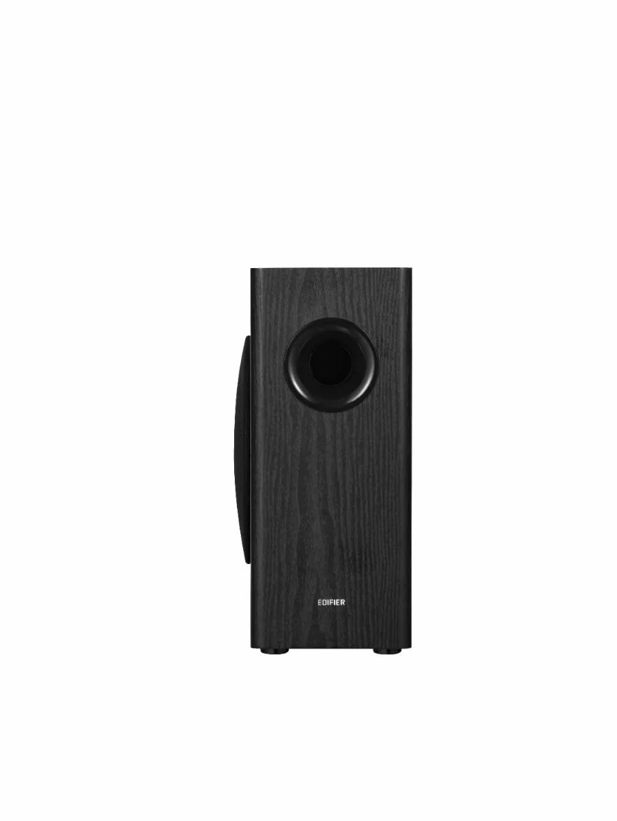 Edifier AKTYWNY SUBWOOFER – 8-calowy głośnik niskotonowy – 70 W – filtr niskoprzepustowy – częstotliwość do 35 Hz – obudowa MDF dla zredukowanego rezonansu – czarny
