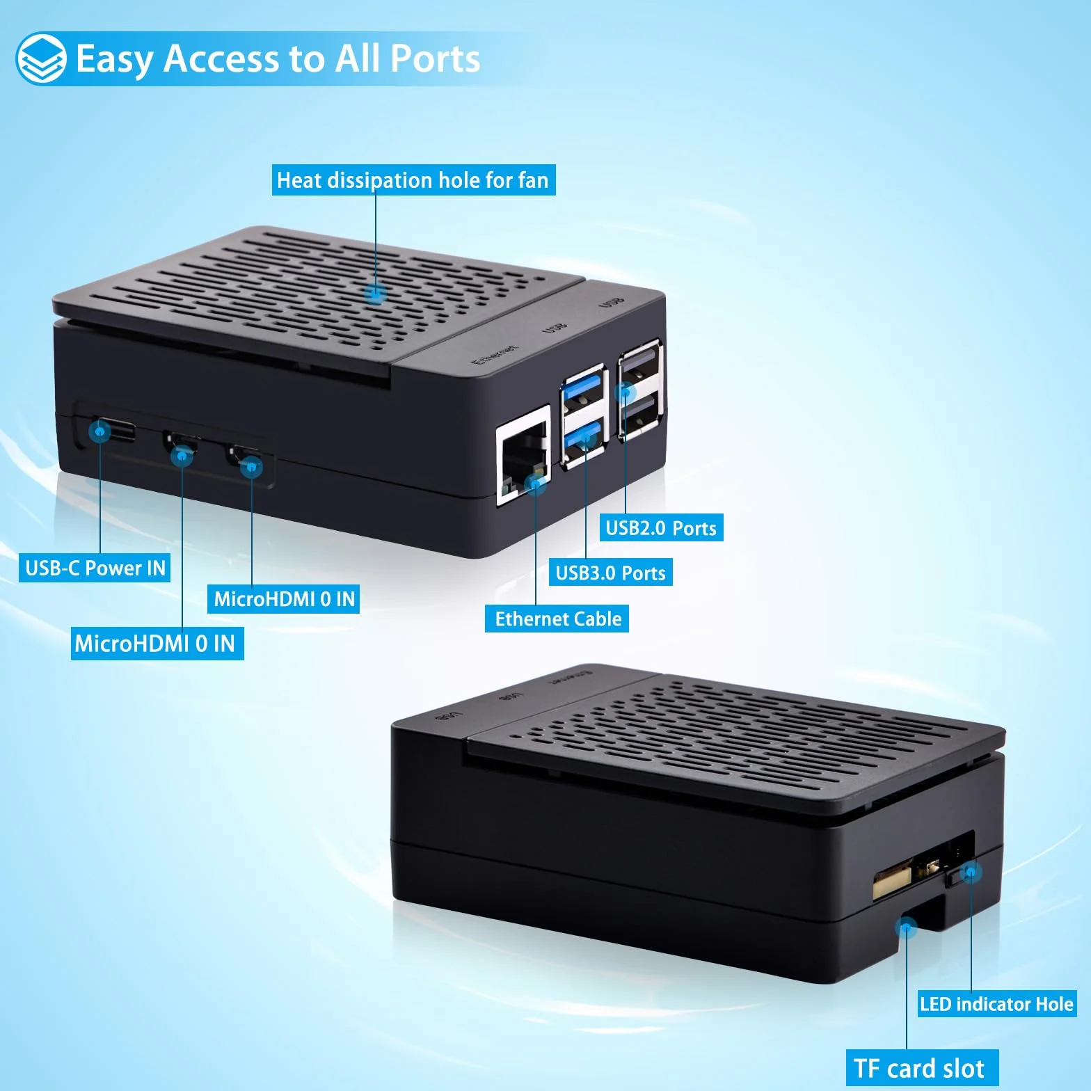 GeeekPi Zestaw startowy dla Raspberry Pi 5 8 GB, w tym płytka RAM Pi 5 8 GB, karta SD 128 GB i czytnik kart, obudowa ABS Pi 5 z aktywną chłodnicą Armor Lite V5, zasilacz 27 W 5,1 V 5 A USB C