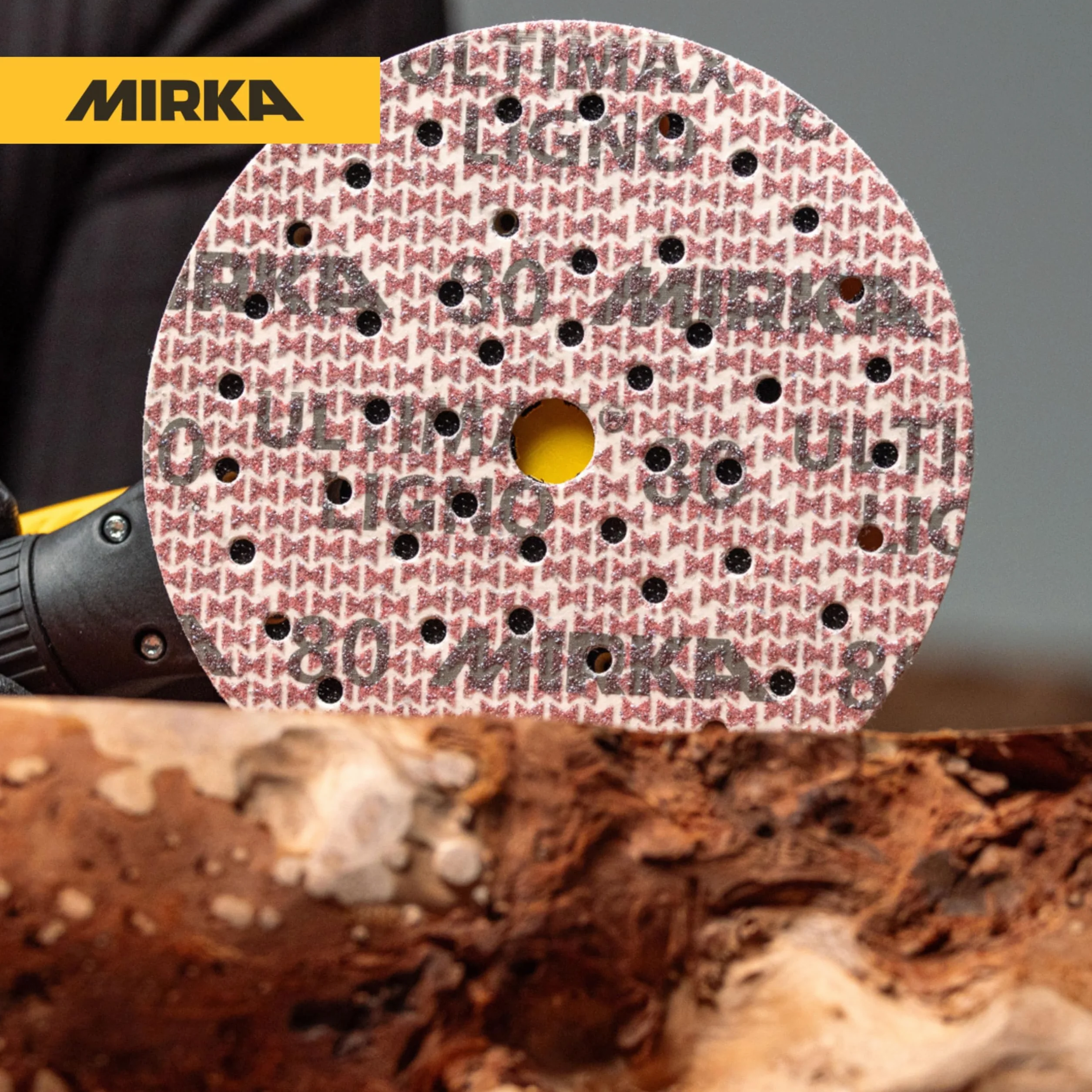 Mirka - abrasive sheets - Ultimax Ligno 150 mm rzep Multifit | Uniwersalne arkusze ścierne z rzepem do szlifierek 150 mm wysoka trwałość i skuteczność szlifowania