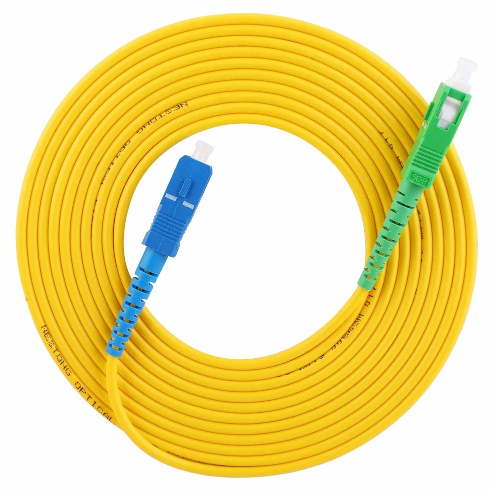 Kabel Światłowodowy SC/UPC-SC/UPC, Światłowód Przedłużający, 20 Metrów, Kompatybilny z Sieciami Optycznymi
