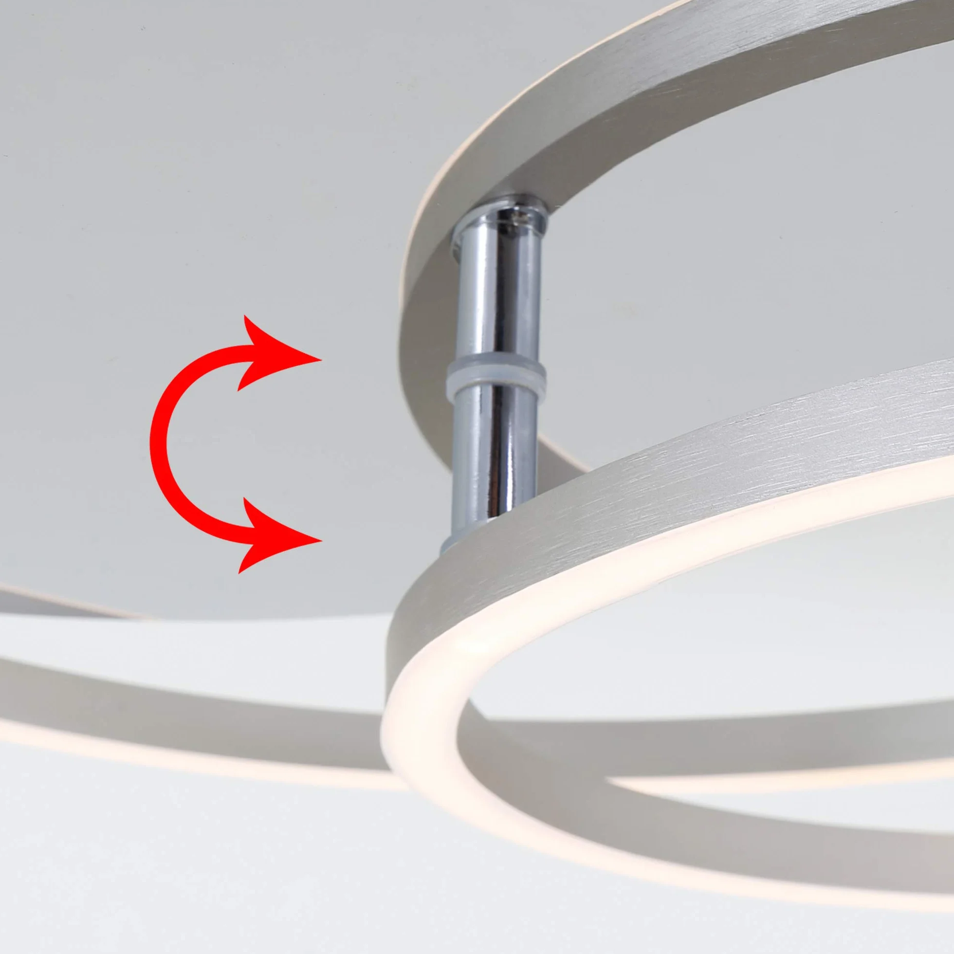 Briloner Leuchten Lampa Sufitowa LED, Srebrny, 40 W