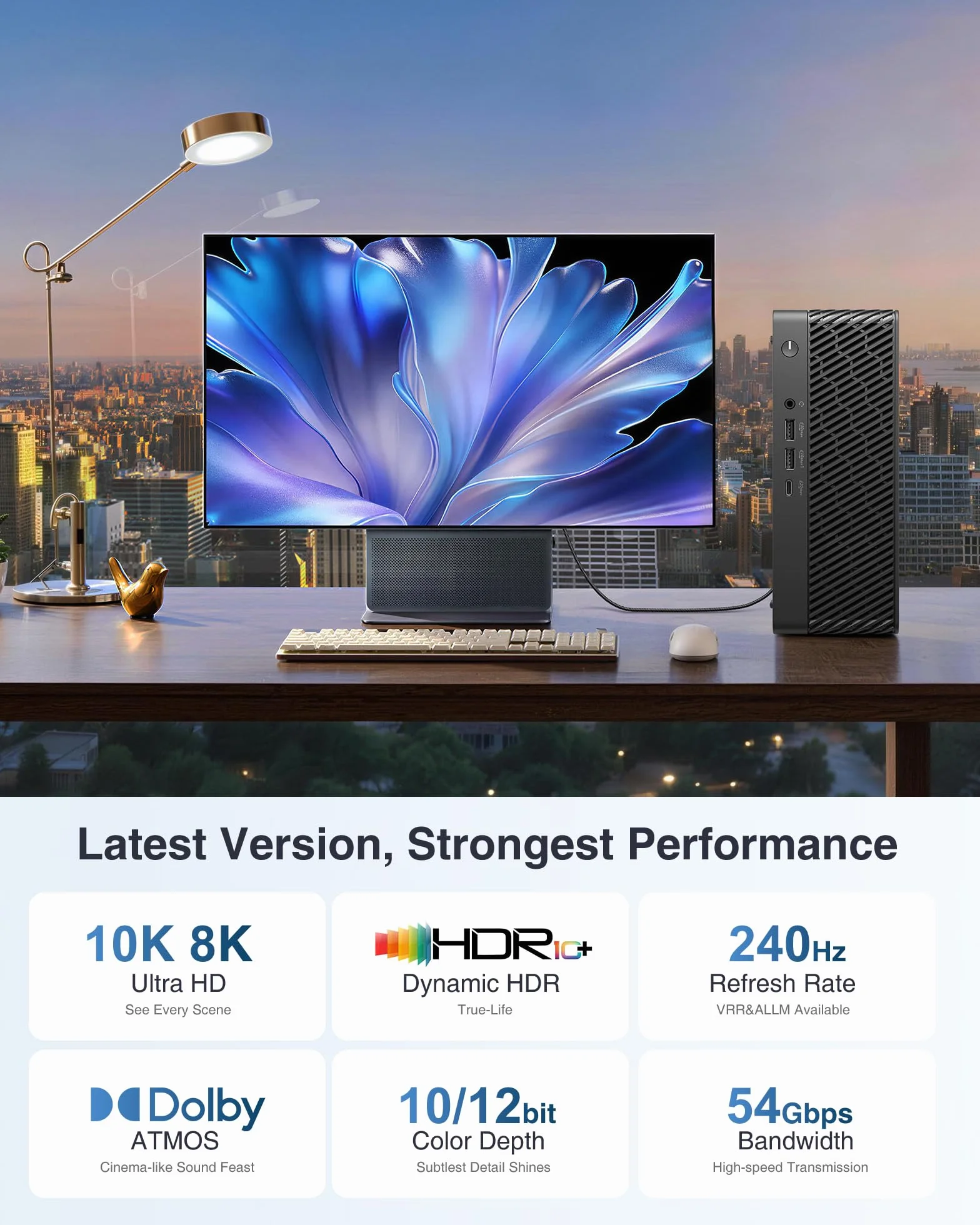 Ubluker 10K 8K 4K Kabel DisplayPort 2.1 54Gbps 2.5M, Certyfikat Kabel DP-DP 4K 240Hz 165Hz 144Hz 120Hz 10K 8K 60Hz Nylonowy Oplot UHBR HDCP2.3 FreeSync G-Sync RTX5090 Monitor PC Projektor