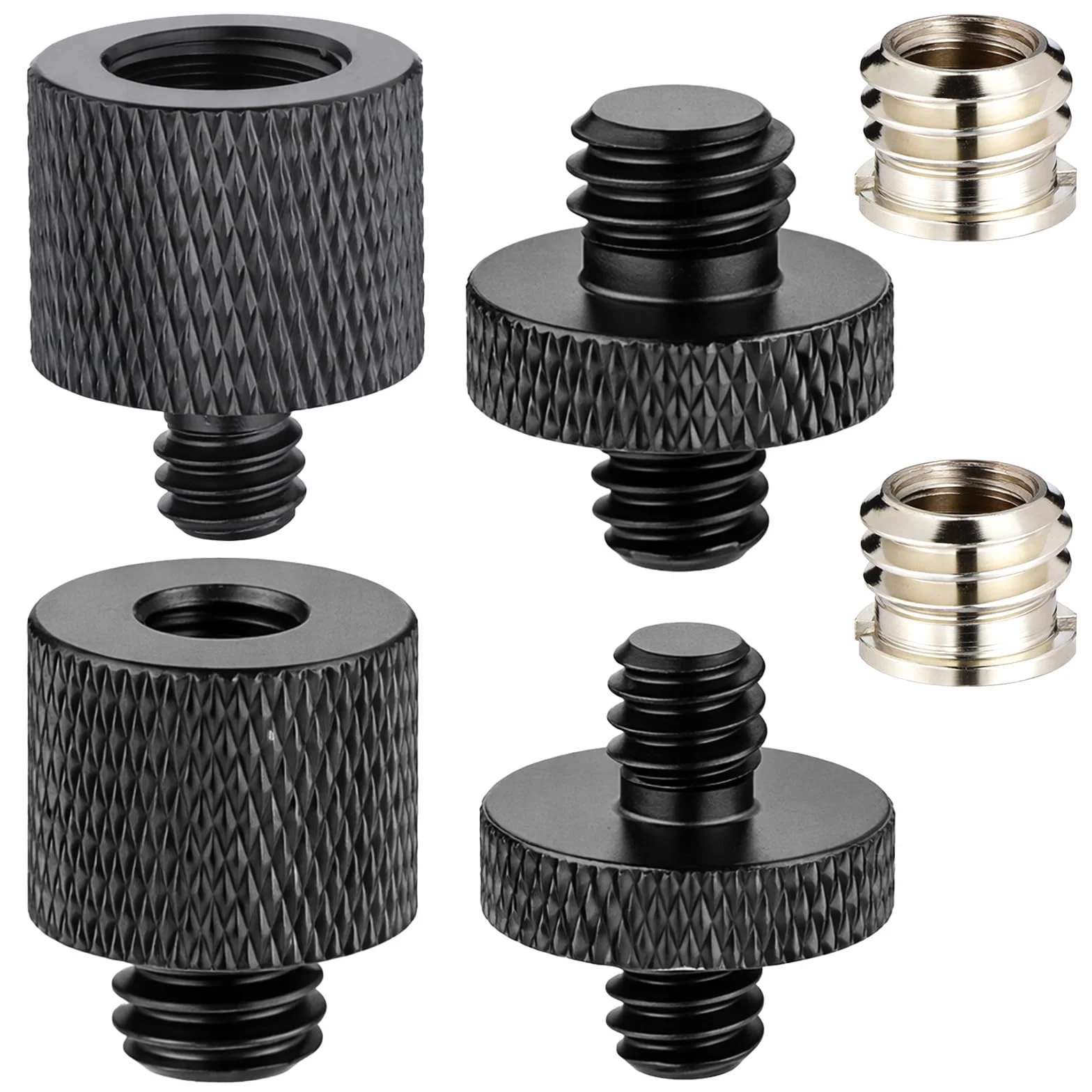 Adapter śrubowy 1/4 na 3/8 cala do statywu, gwintowany ze stopu aluminium