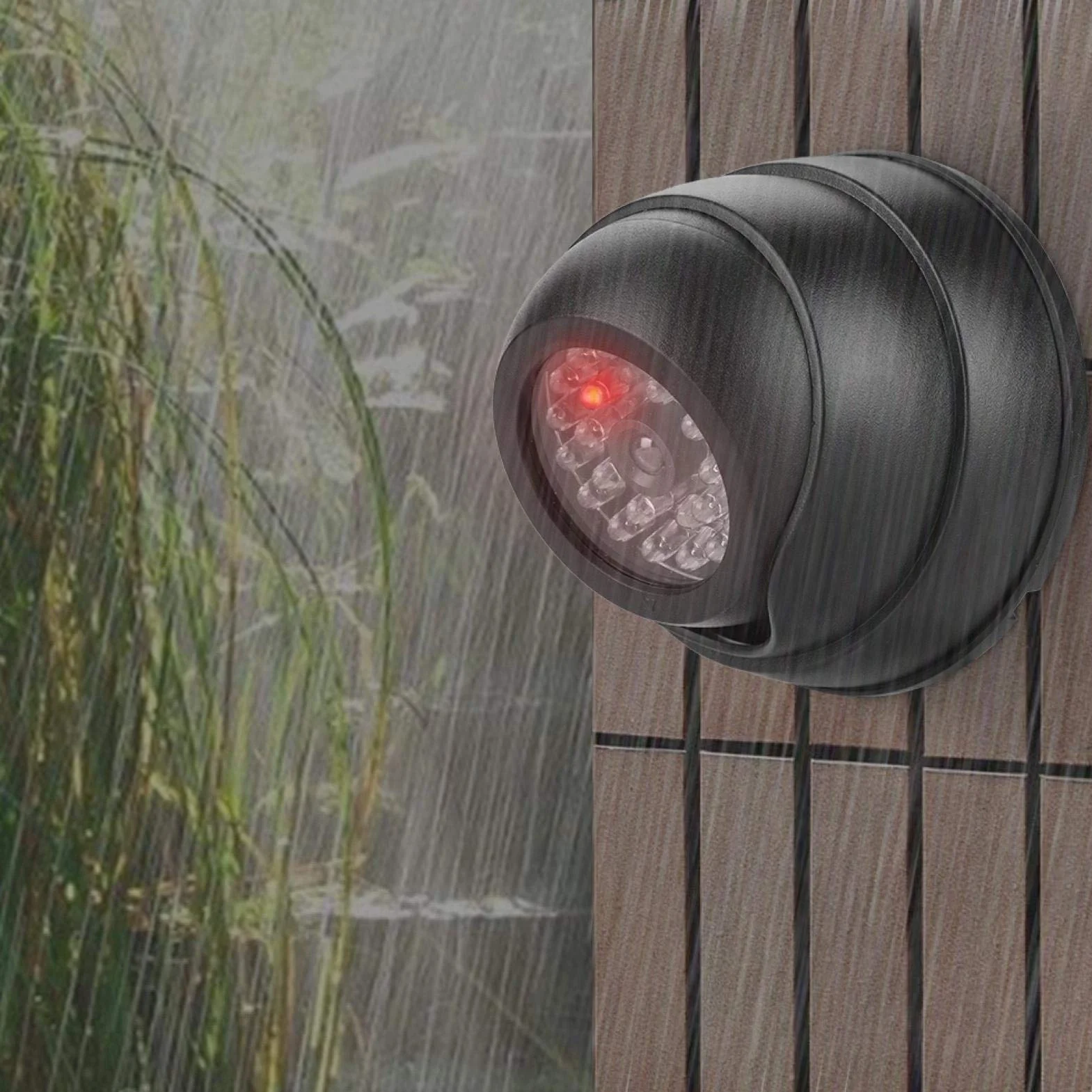 Dummy Camera Dummy Surveillance Camera Security, fałszywa kamera bezpieczeństwa z 30-częściowymi diodami LED IR, do domu, biura, miejsc wewnątrz i na zewnątrz