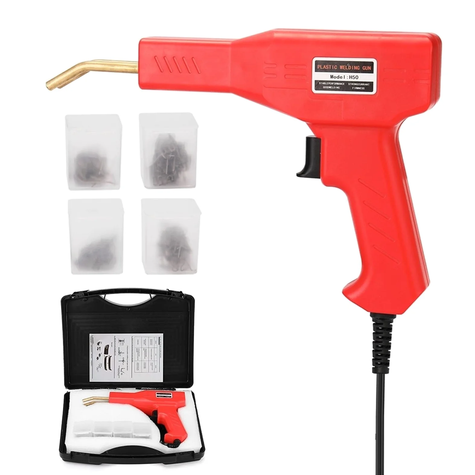 Zestaw pistoletów lutowniczych 50W/70W Hot Staplers Plastics Spawarka do tworzyw sztucznych Spawarka do tworzyw sztucznych Narzędzia garażowe Narzędzie do spawania zszywek(D)