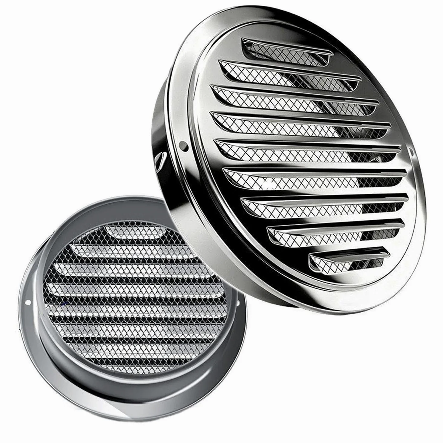 Grill wentylacyjny ze stali nierdzewnej, 100 mm i 150 mm, osłona wentylacyjna do wentylatorów wyciągowych, kratka do kuchni, łazienki