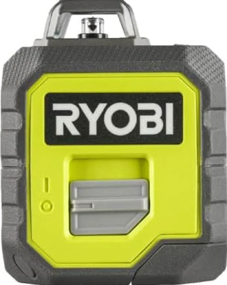 RYOBI Zestaw Zielony Laser RB360GLL-K i Statyw 3.2 m RBCLTP1, Automatyczne Poziomowanie, Zasięg Pracy do 25 m, Dokładność +/- 0.5 mm/m, 1 x Wertykalna, 1 x Krzyżowa, 1 x Linia 360°