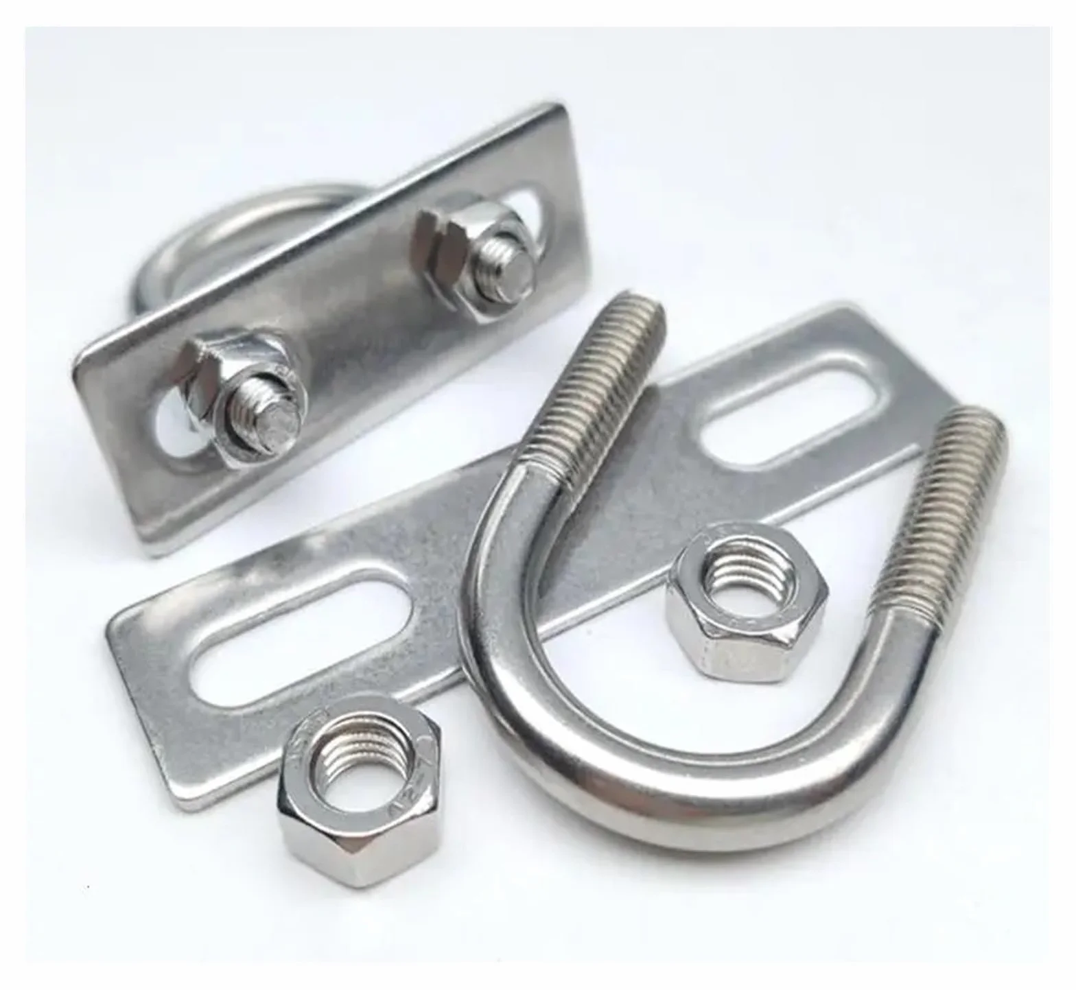 Obejma rurowa krzyżowa ze stali nierdzewnej 304 typu U-Bolt | Srebro M6 M8 Naprawa rur w wielu rozmiarach: Obejma do rur(M8x159x189mm-1set)