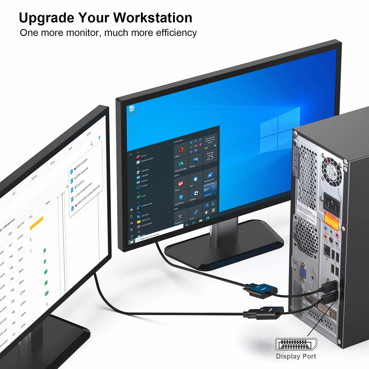 BENFEI DisplayPort na VGA, pozłacany adapter DP na VGA (męski na żeński) kompatybilny z Lenovo, Dell, HP, ASUS
