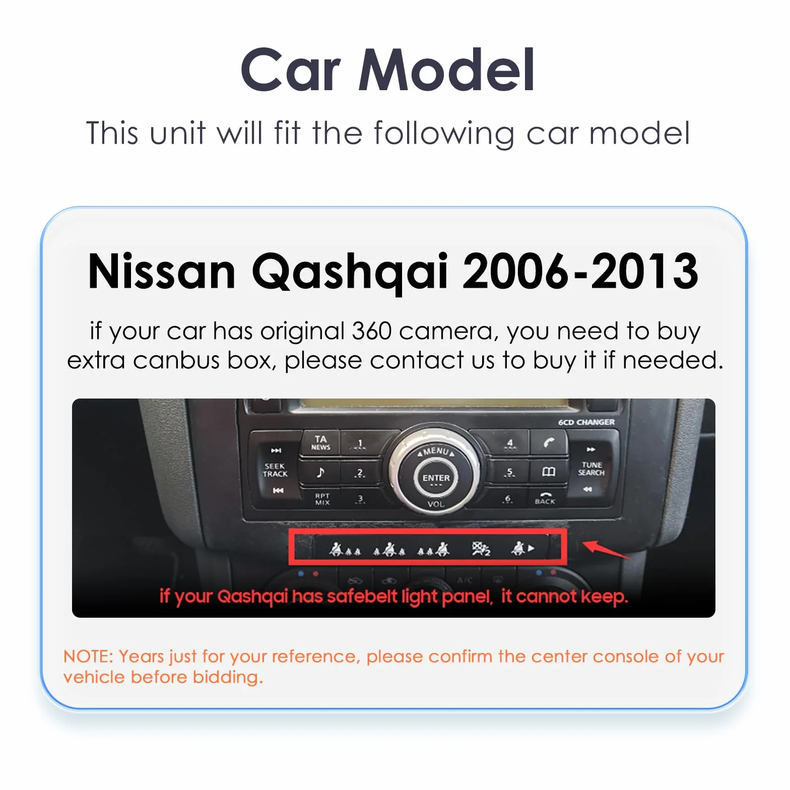 Ossuret Android 12 radio samochodowe stereo pasuje do Nissan Qashqai J10 (2006-2013), 6+64 GB nawigacji GPS z ekranem dotykowym QLED Carplay Bluetooth5.0 4G LTE SWC Wifi DSP RDS