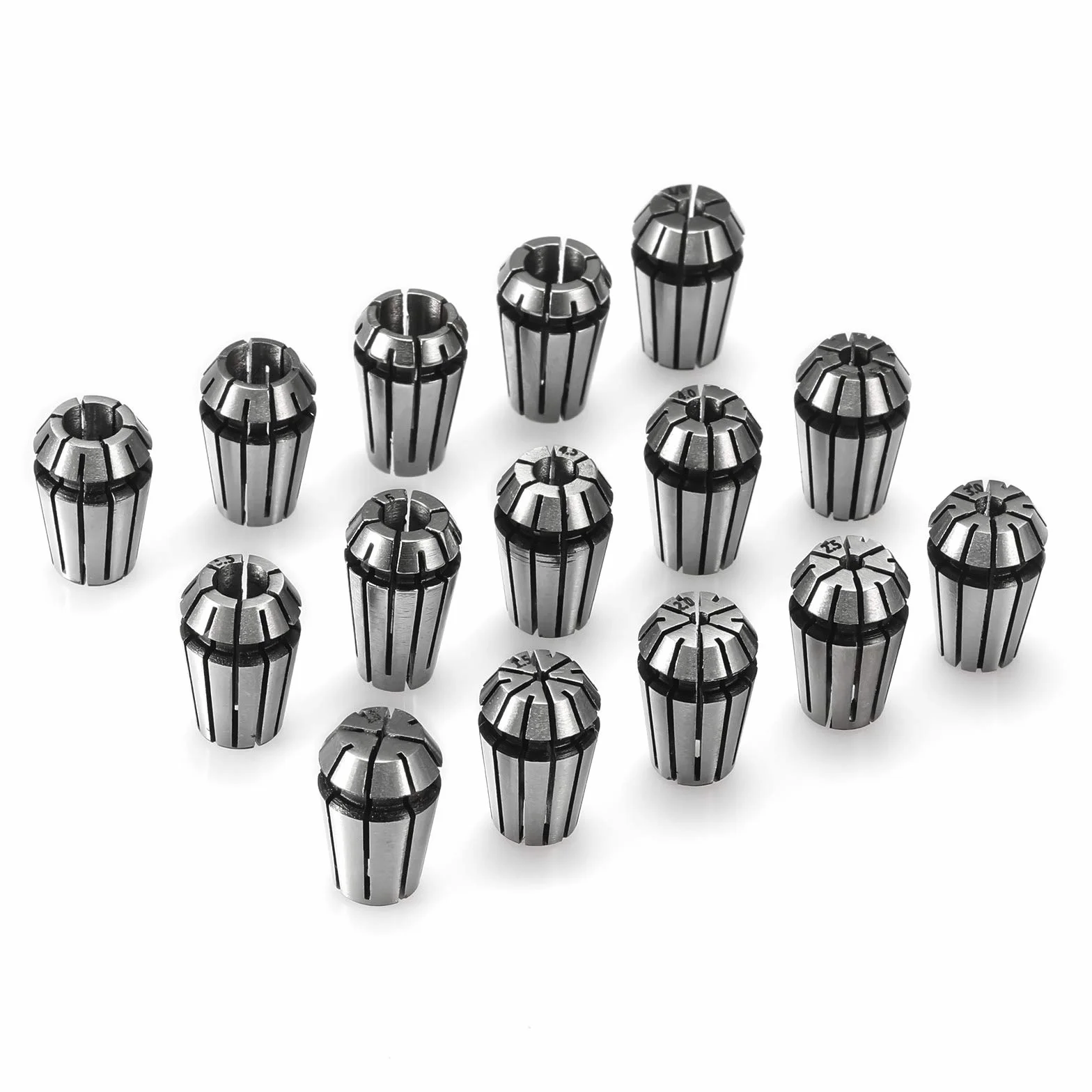 Genmitsu ER11 Zestaw tulei zaciskowych sprężynowych 1-7 mm 1/8 cala 1/4 cala do zacisków CNC, grawerka, tokarka, narzędzie 15 sztuk