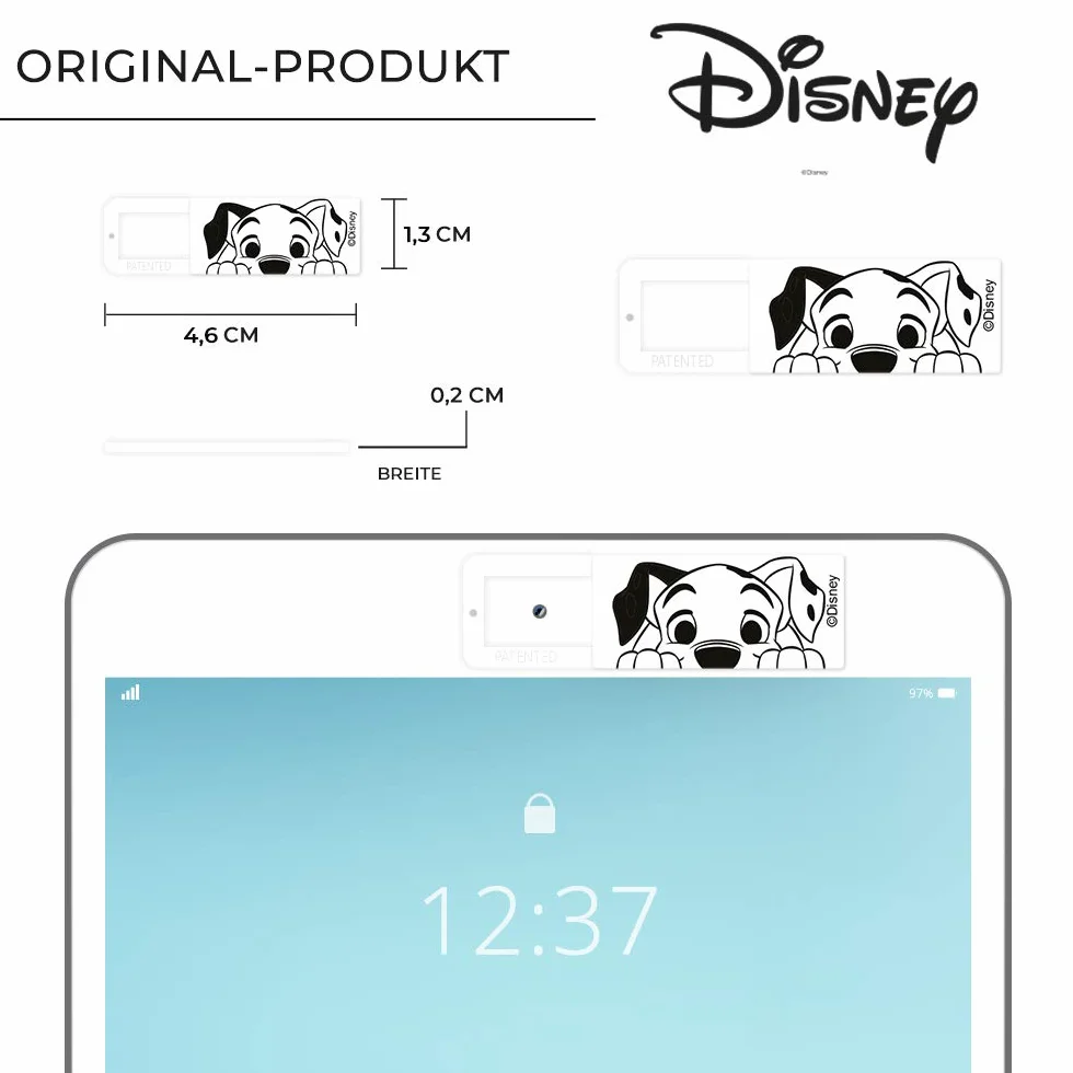 Oryginalna zaślepka do kamery komputerowej Disney Dalmatyńczyk, camera cover do laptopa i tabletu