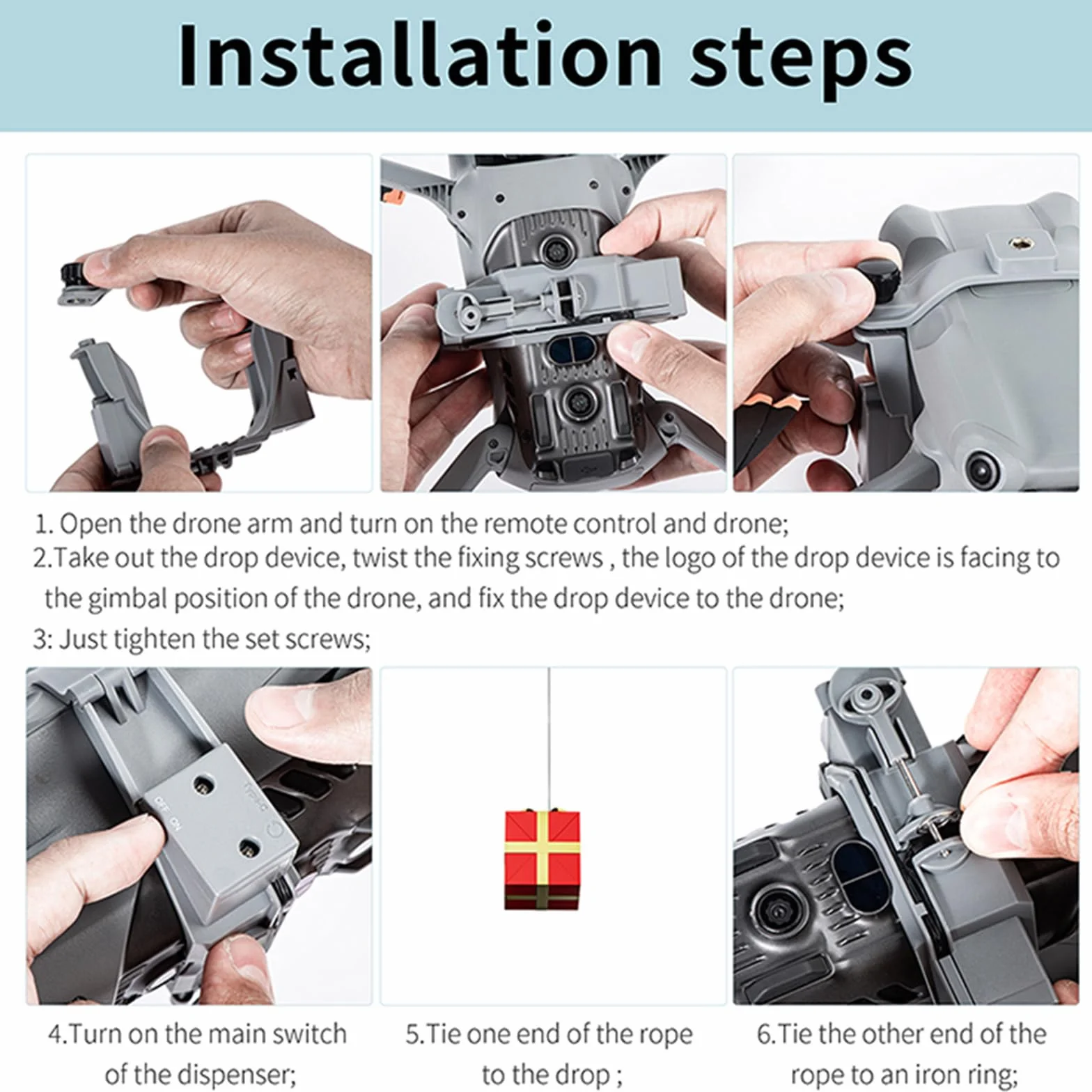 System zrzutu drona 1/4 do DJI Air 3