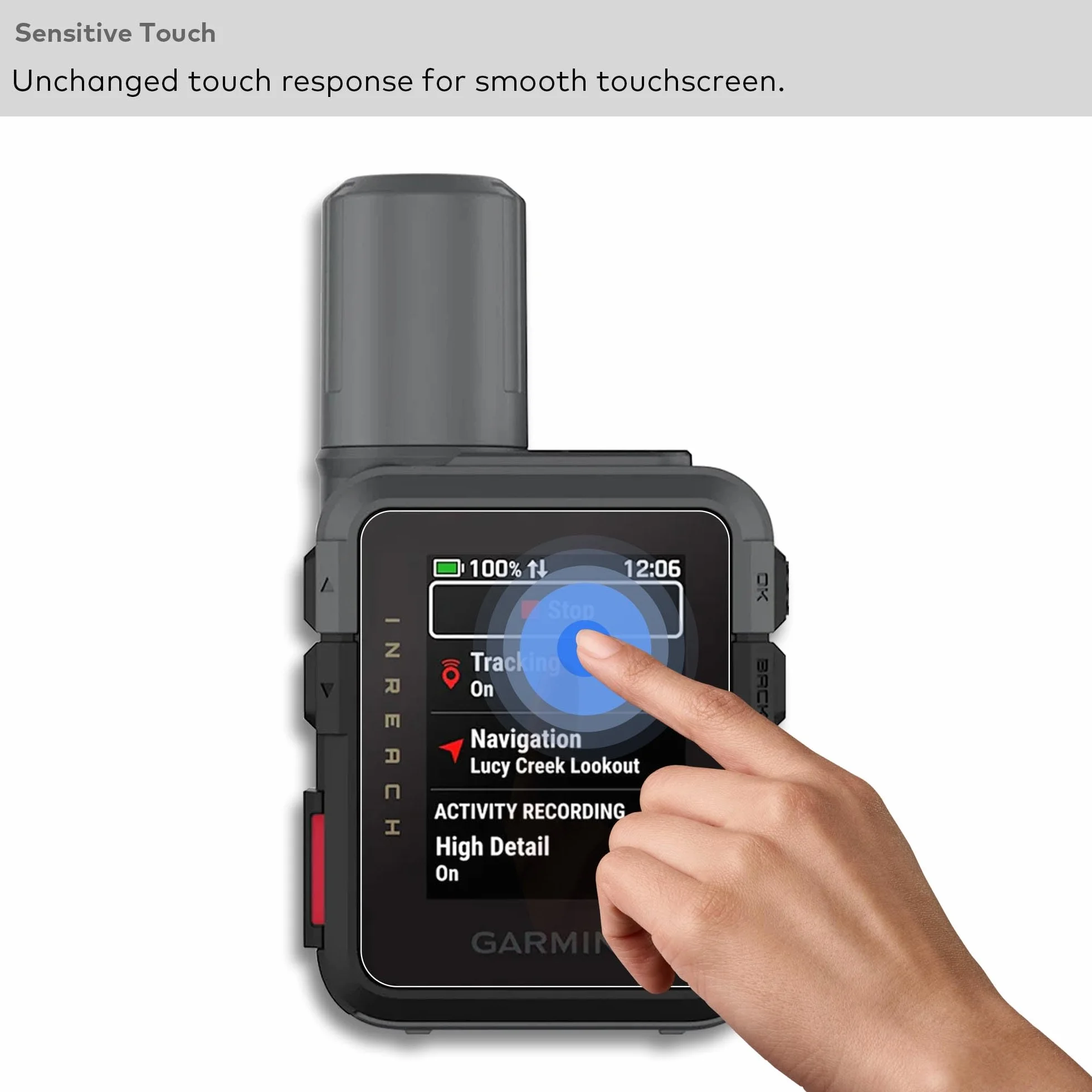 [3-PAK] Etui silikonowe x1, HD-Przezroczysta folia ochronna ze szkła hartowanego 48 mm x2 dla Garmin inReach Mini 3, odporna na wstrząsy, antystatyczna, antypoślizgowa, trwała