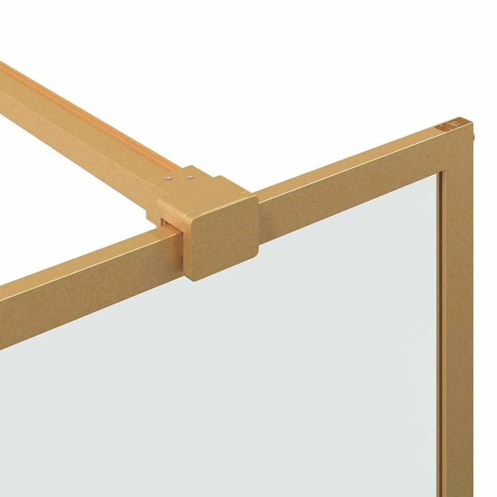 Ścianka prysznicowa Walk-in w kolorze złotym 115 x 195 cm z hartowanego szkła bezpiecznego, bez ramy, z aluminiową ramą, zajmuje mało miejsca i nie ogranicza barier, do łazienki jako ochrona