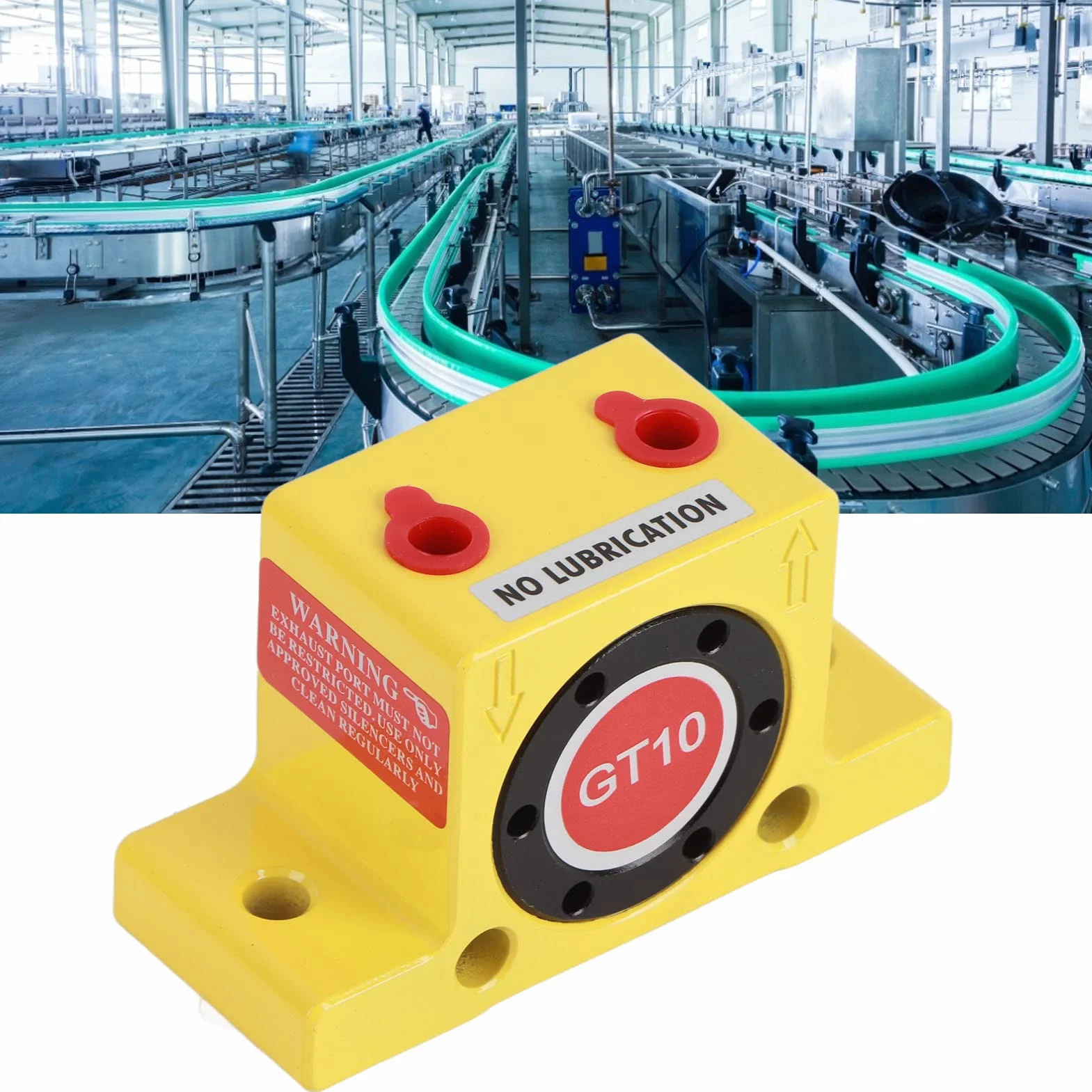 Wibrator z turbiną powietrzną, Wibrator Pneumatyczny GT8/10/13 Wibrator Turbo Stop Aluminium 130-11150N Oscylator Turbiny Powietrznej, Wibratory do Betonu Power (GT10)