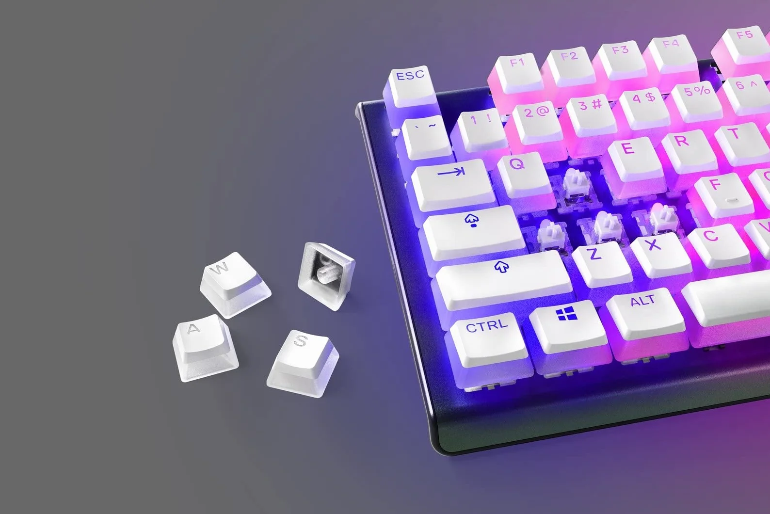 Steelseries Prismcaps 60203 Nakładki na Klawisze, Biały, 104 klawisze