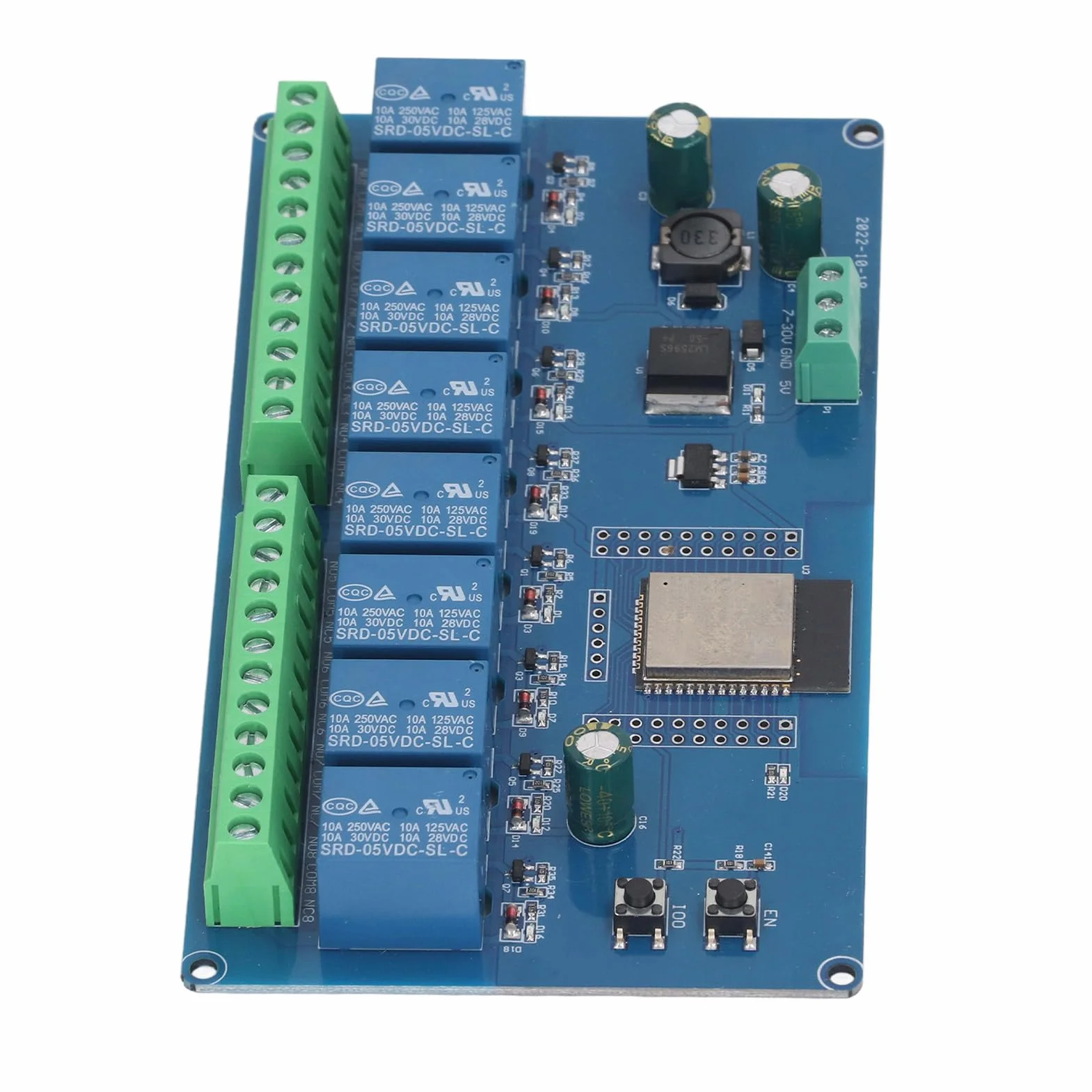 8-kanałowy moduł przekaźnikowy BLE WiFi do bezprzewodowego sterowania i prototypowania elektronicznego z płytą rozwojową DC