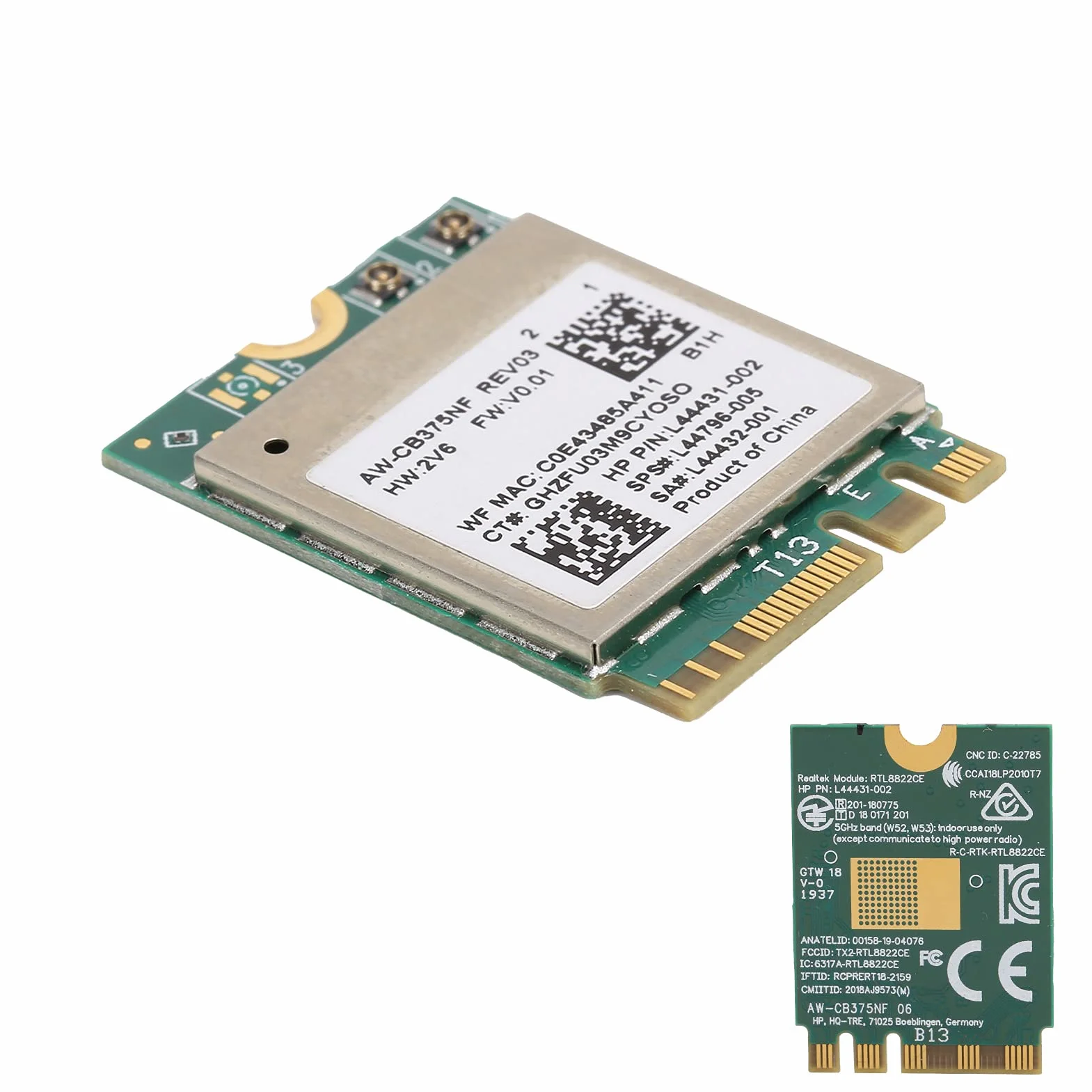 Karta Sieci Bezprzewodowej M.2 NGFF RTL8822CE 2.4/5.0GHz Bluetooth 5.0 802.11a/b/g/n/ac