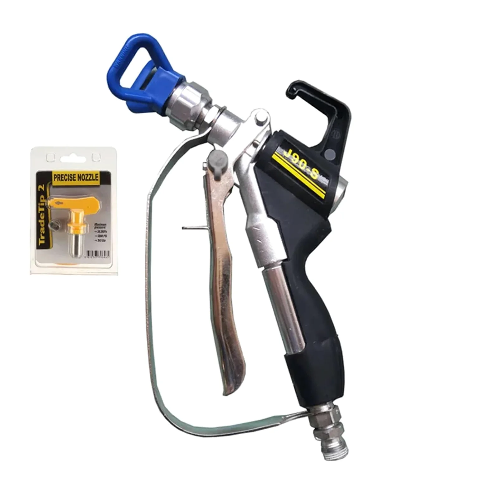 Wysokociśnieniowy przenośny elektryczny pistolet do malowania natryskowego bezpowietrznego Pistolet z osłoną dyszy Pompa natryskowa Malowanie DIY(B)