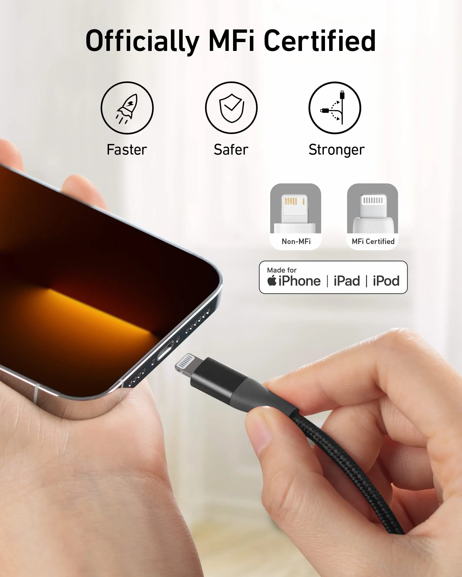 Anker PowerLine II kabel Lightning 3 m MFi iPhone 14/13/12/11/X/XS/XR/8/7