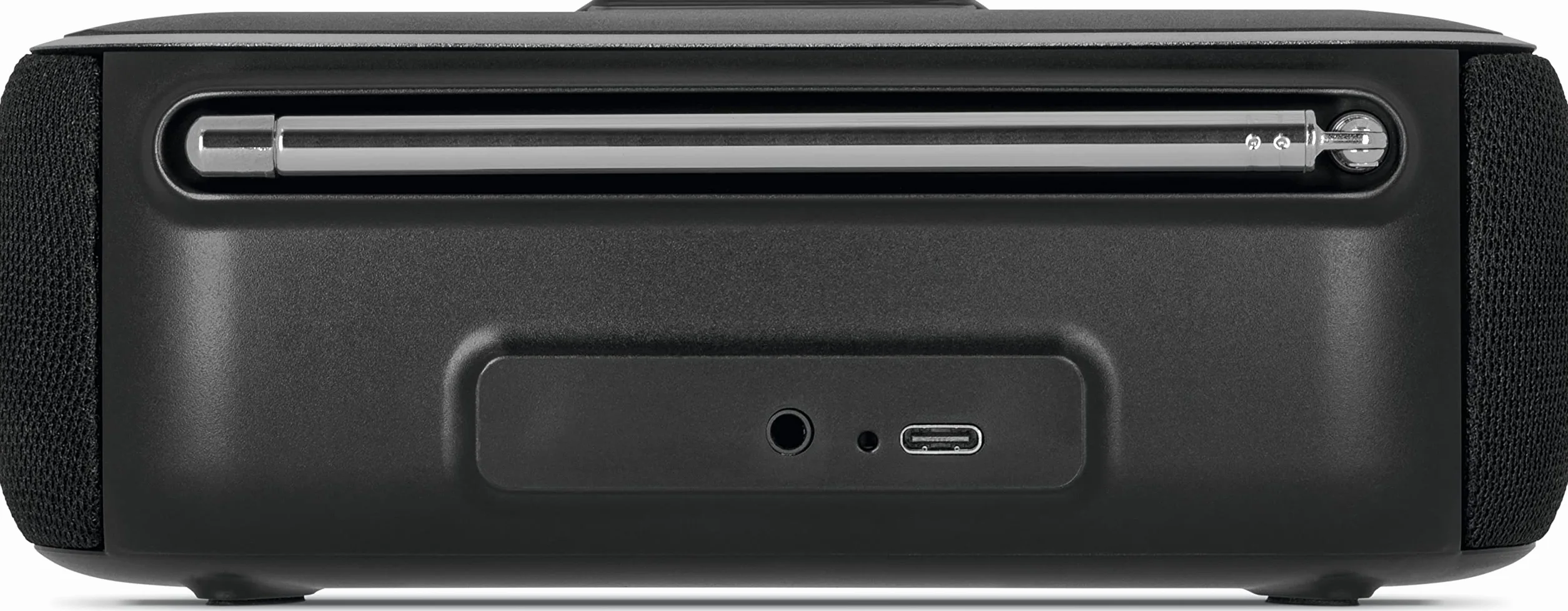 TechniSat DIGITRADIO BT 1 Przenośny głośnik Bluetooth z radiem cyfrowym DAB+ (UKF, zegar, budzik, zapis ulubionych stacji, tryb głośnomówiący, AUX-in, przyciski wyboru, akumulator, 6 W), czarny