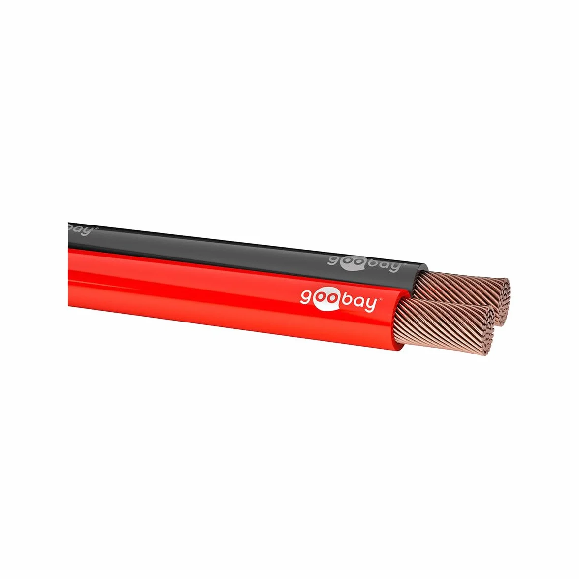 goobay Kabel głośnikowy 2 x 0,75mm² 25 m czerwony czarny