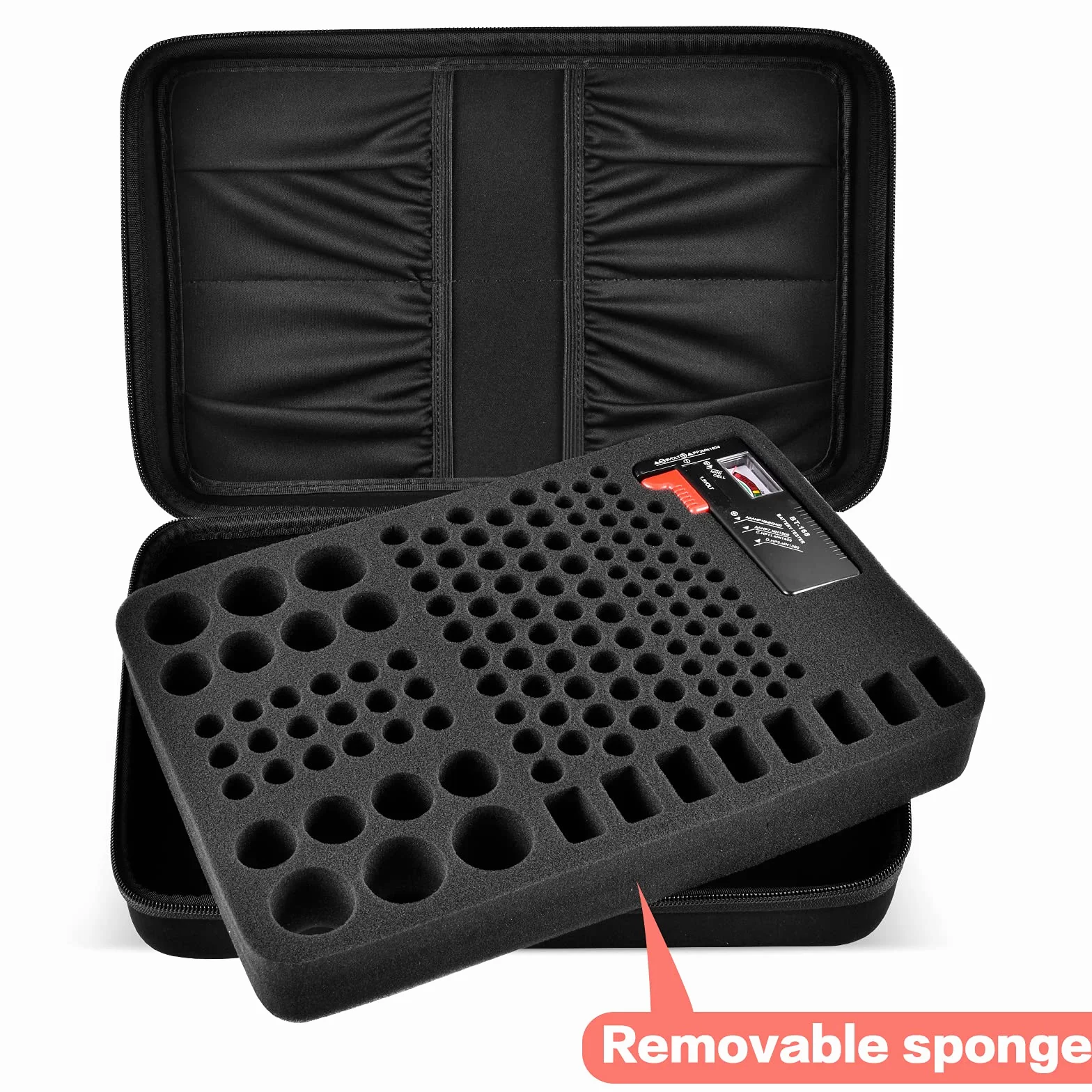 COMECASE Pudełko do przechowywania baterii 142 sztuk AA AAA C D 9 V do Tacklife MBT01