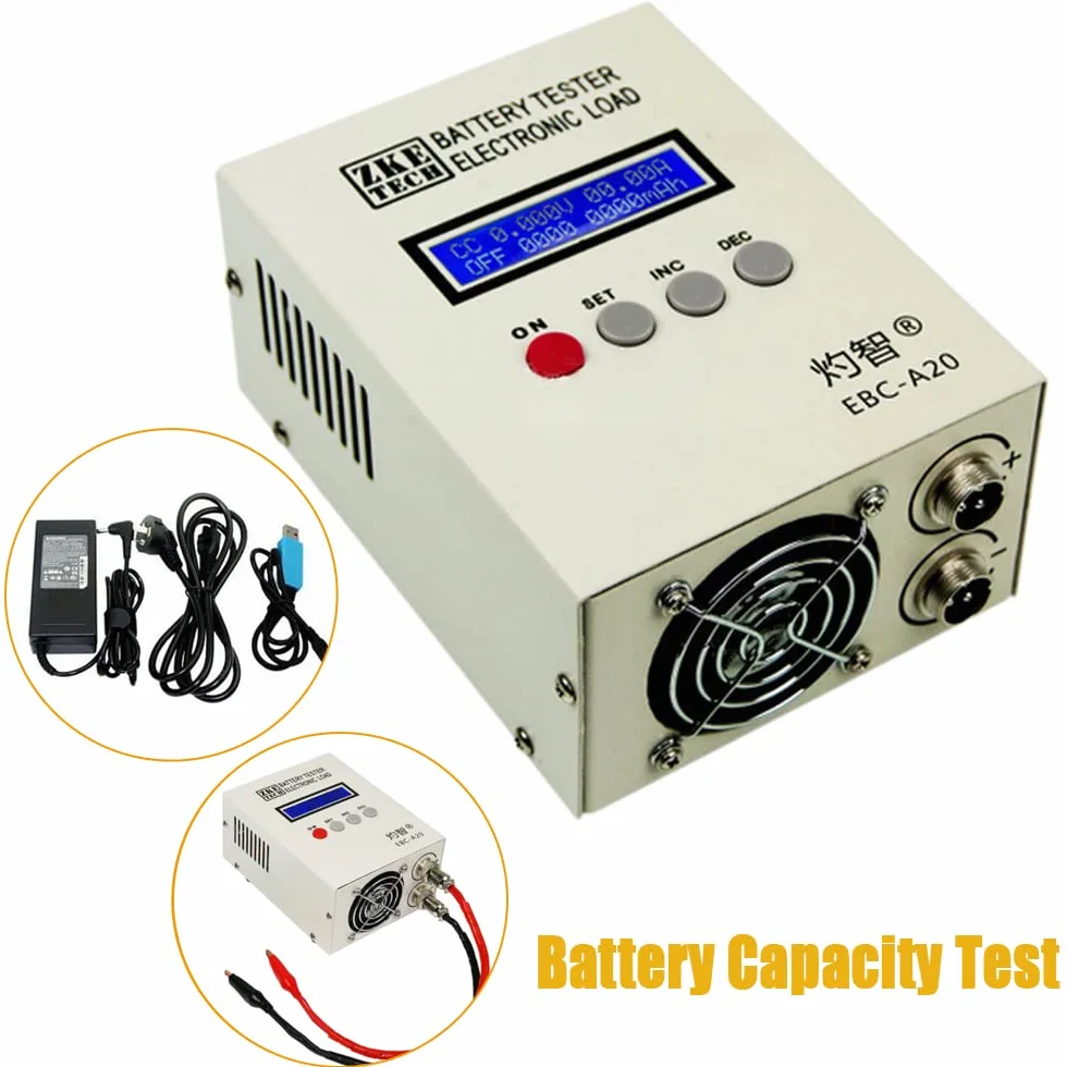 Tester baterii EBC-A20, Li-Po miernik pojemności akumulatora litowego, tester pojemności akumulatora Li-Po 5A, ładowanie 20 A, 85 W, wielofunkcyjny