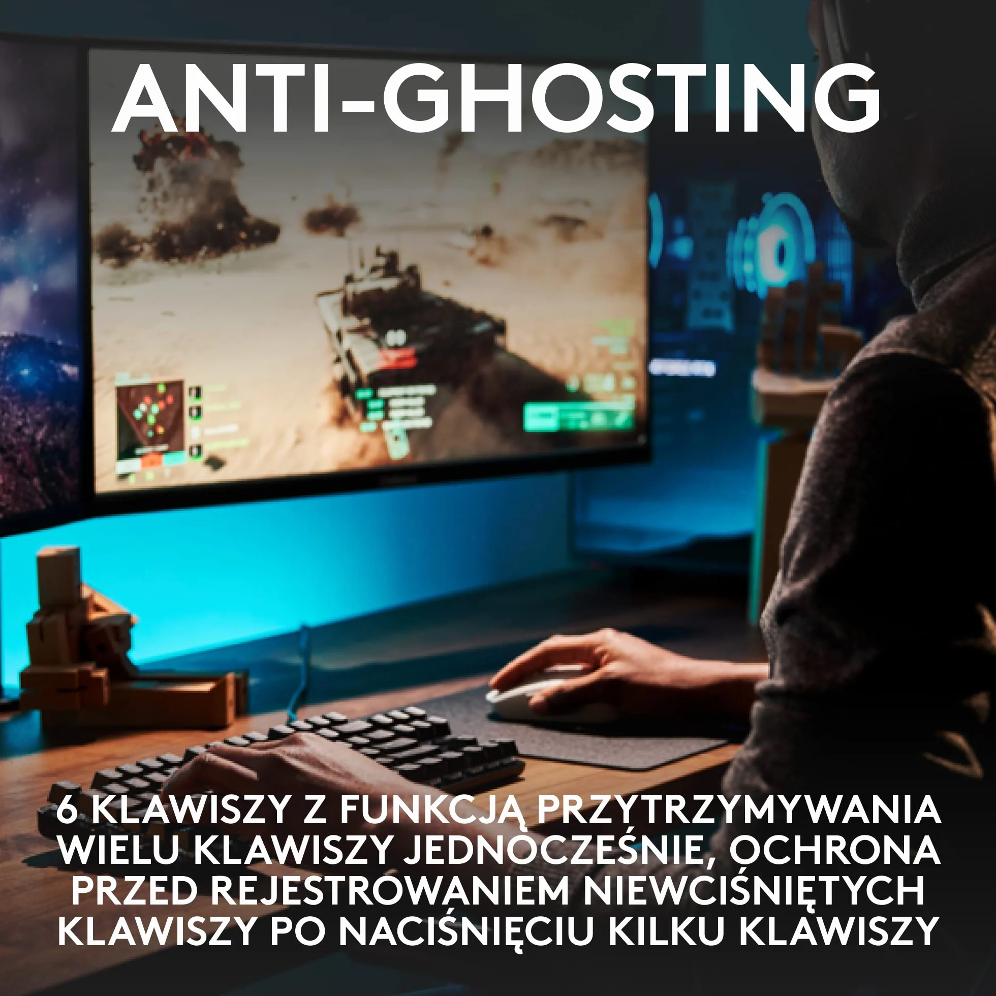 Logitech G G413 TKL SE klawiatura mechaniczna dla graczy z przełącznikami dotykowymi Anti-Ghosting QWERTY US Czarny
