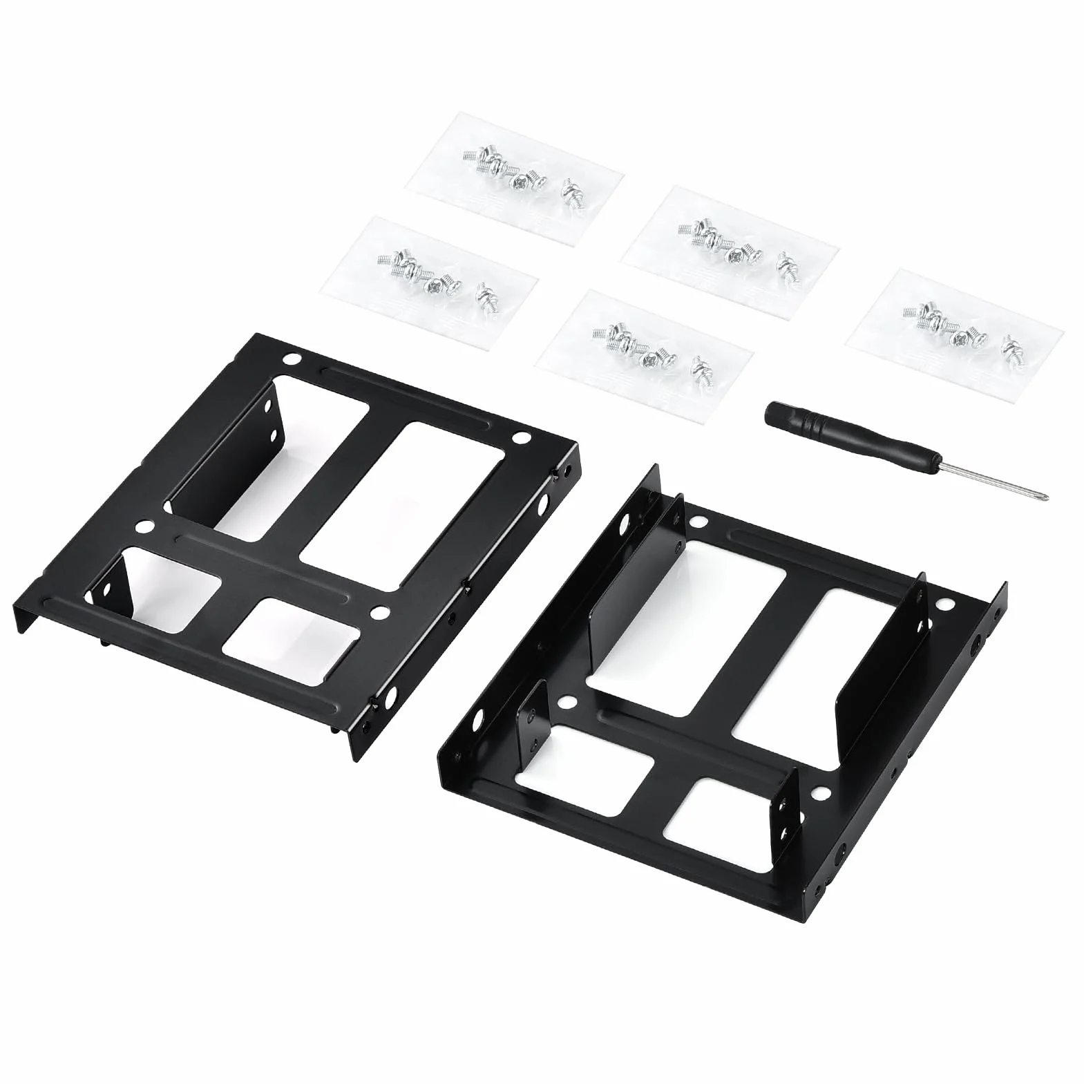 ELUTENG Adapter HDD SSD 2,5" do 3,5" zestaw montażowy wewnętrznego dysku twardego, czarny