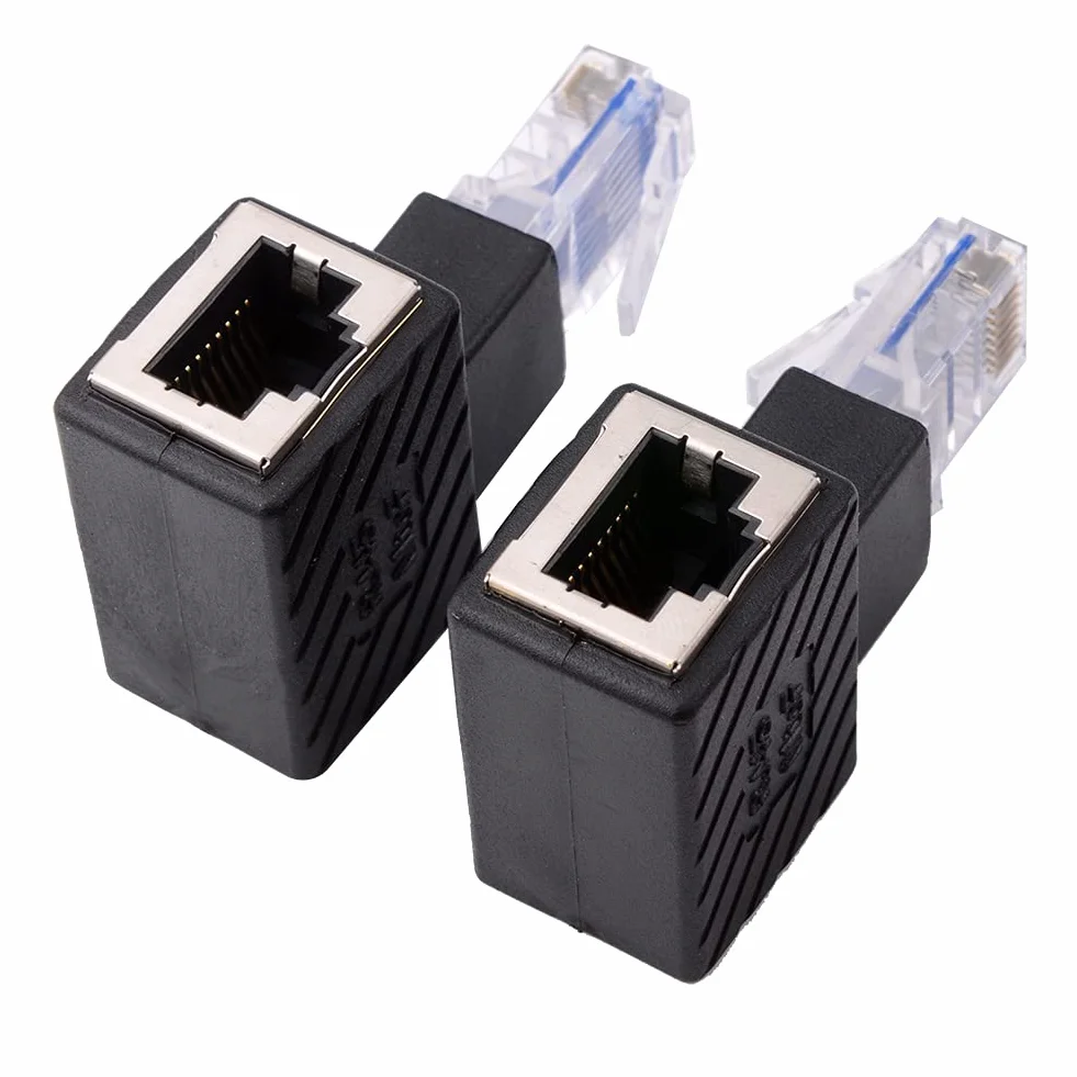 Adapter Ethernet 90 stopni RJ45 ekranowany Cat5 Cat6 prawy lewy kątowy