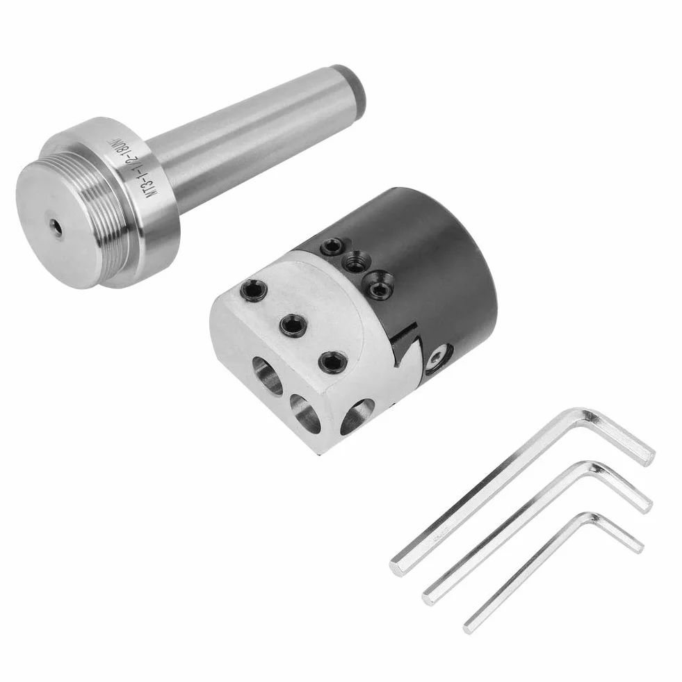 MT3-M12 Taper Collet Chuck Głowica Wytaczająca Mt3 Uchwyt Twarzy Arbor Adapter Narzędzia Frezarskie CNC + 2 Cal Tokarka Wytaczająca Głowica