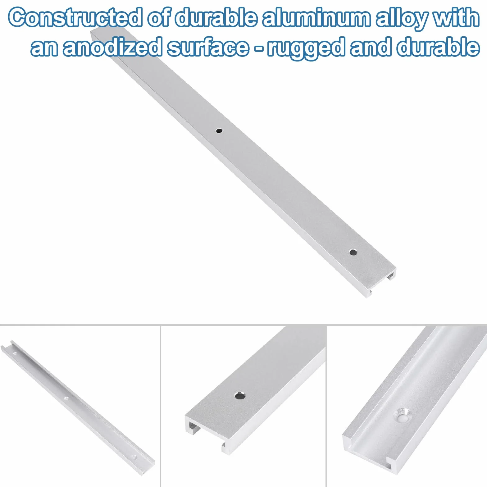 4 szyny zaciskowe ze stopu aluminium, 400 mm, zestaw szyn skośnych T-SlotTrack, T Nut z suwakiem M8/M6, szyna montażowa (srebrna)