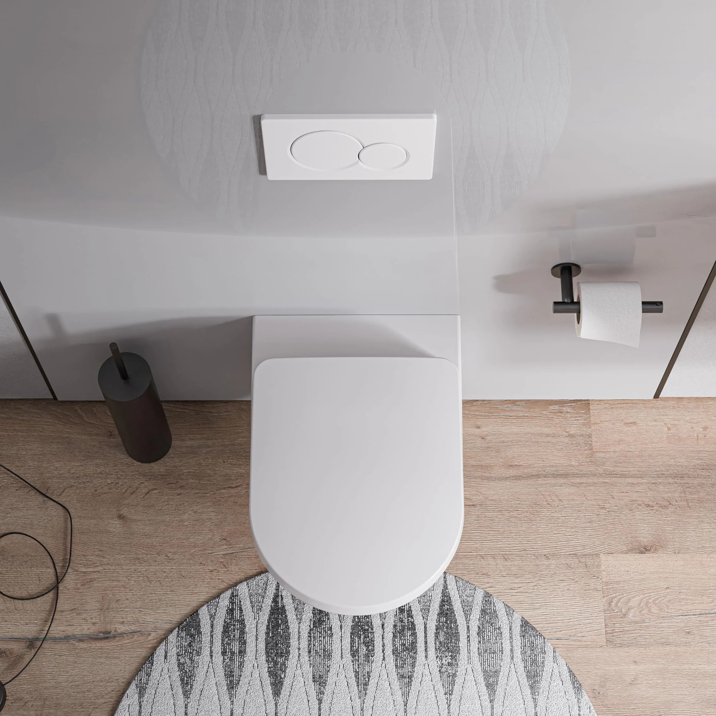BERNSTEIN Design WC ¶cienne bez ko³nierza Zestaw WC wisz±ce z zdejmowan± pokryw± WC z automatycznym opuszczaniem Deska WC bez ko³nierza Viveo WC w kszta³cie D - WC bez ko³nierza Standardowa pokrywa