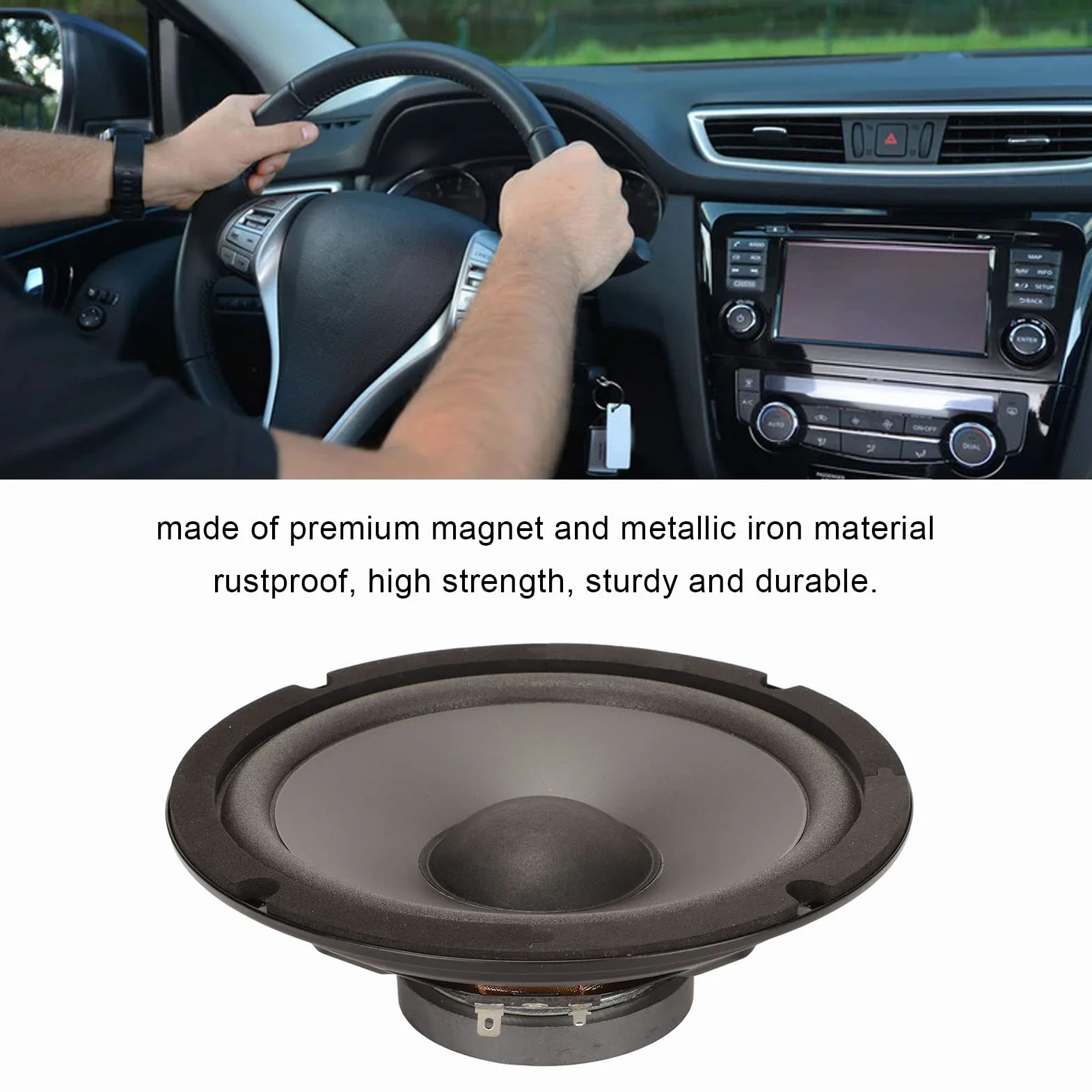 Subwoofer Samochodowy 600 W 4 Ohm 6-calowy Czarny Głośnik