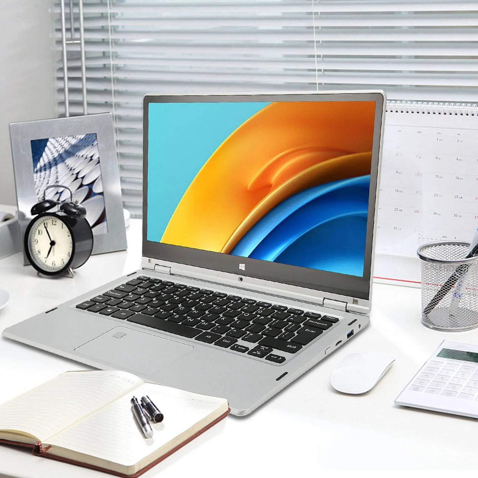 Laptop 2 w 1 z Ekranem Dotykowym 13,3 Cala Obracanym 360°, 1920x1080, 16GB LPDDR4, 256GB SSD, WiFi, BT, Windows 11
