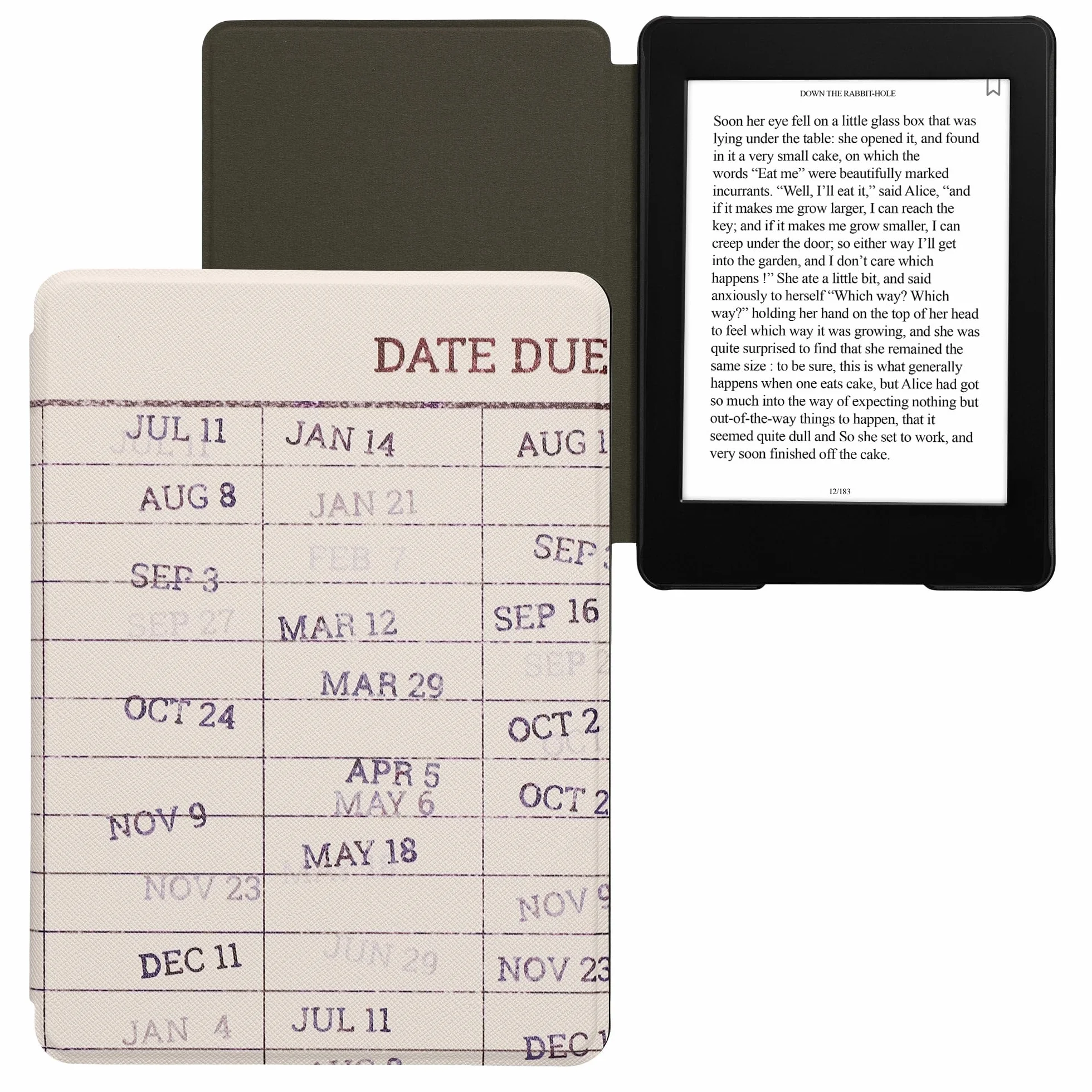 kwmobile Etui do Kindle Paperwhite 11. generacji 2021, etui na czytnik e-booków, biało-czarne