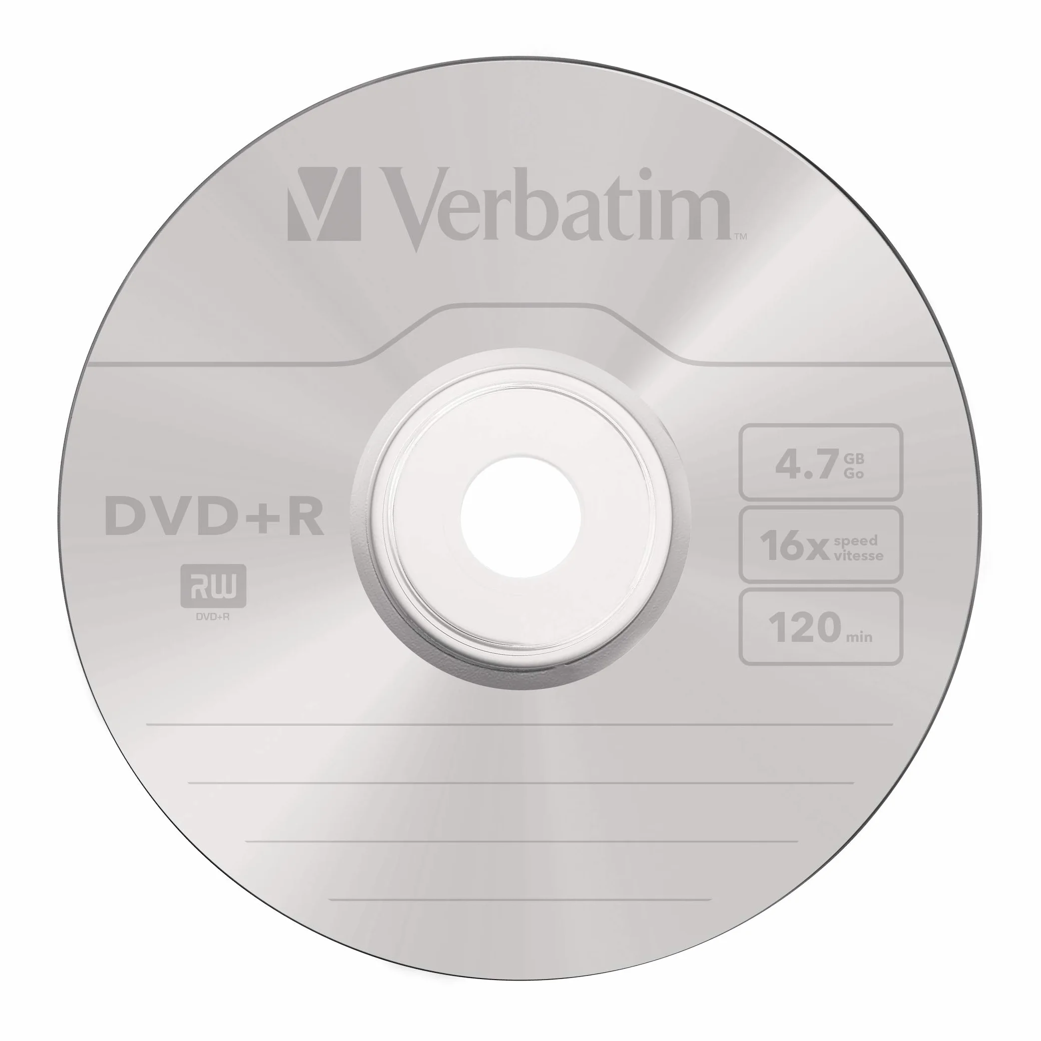 Verbatim 43550 4.7 GB 16x DVD-R Matowe Srebro, 50-Pak Wrzeciono