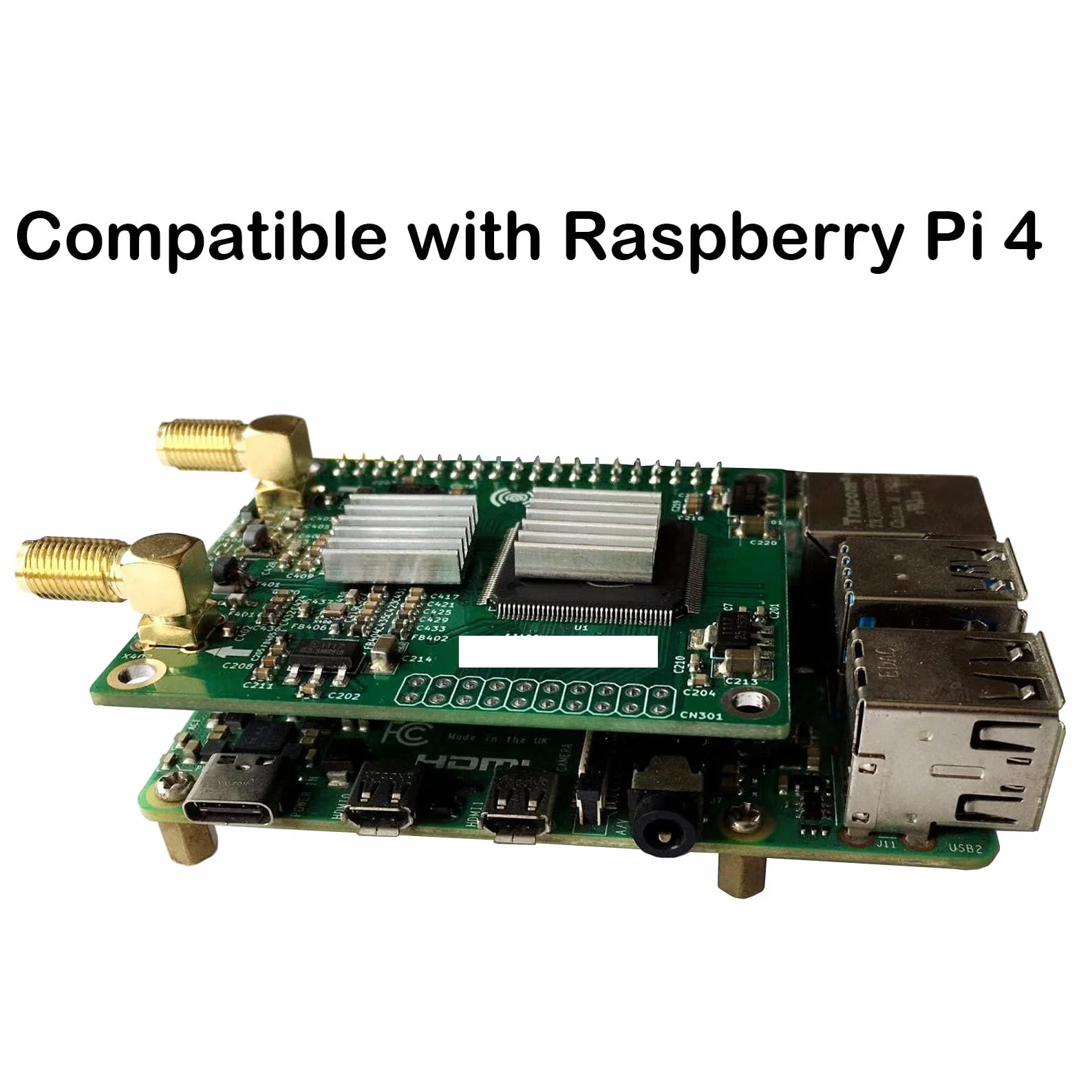 AURSINC SDR Radioberry do Raspberry Pi 4 - Radio Card Analog Devices AD9866 10CL016, 12-bit Broadband Modem Ham Radio SDR Transceiver