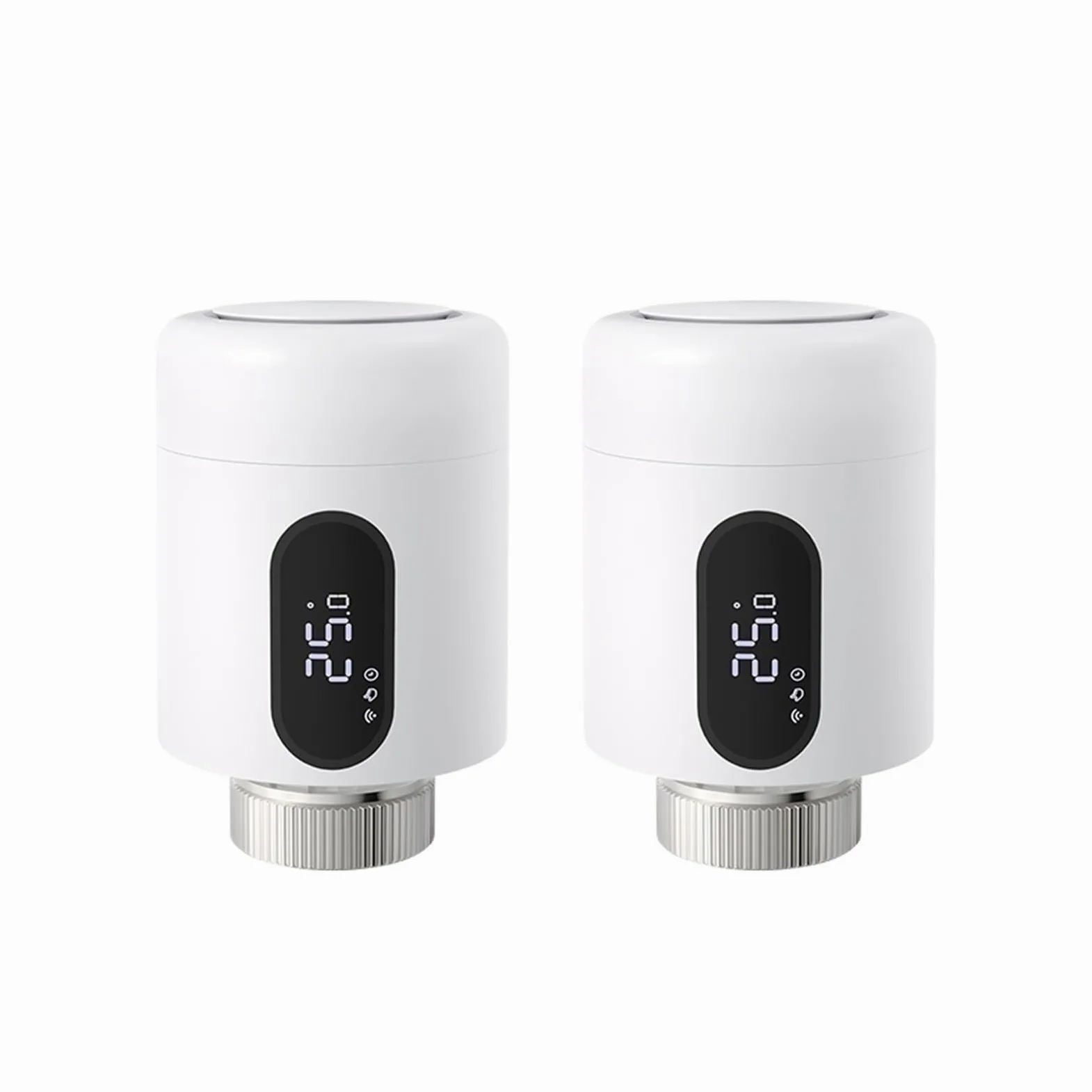 Inteligentny Termostat Tuya ZigBee, Siłownik Grzejnikowy, Zawór Termostatyczny TRV Z Obsługą Oświetlenia Otoczenia Informacja O ZgodnośCi(2PCS)