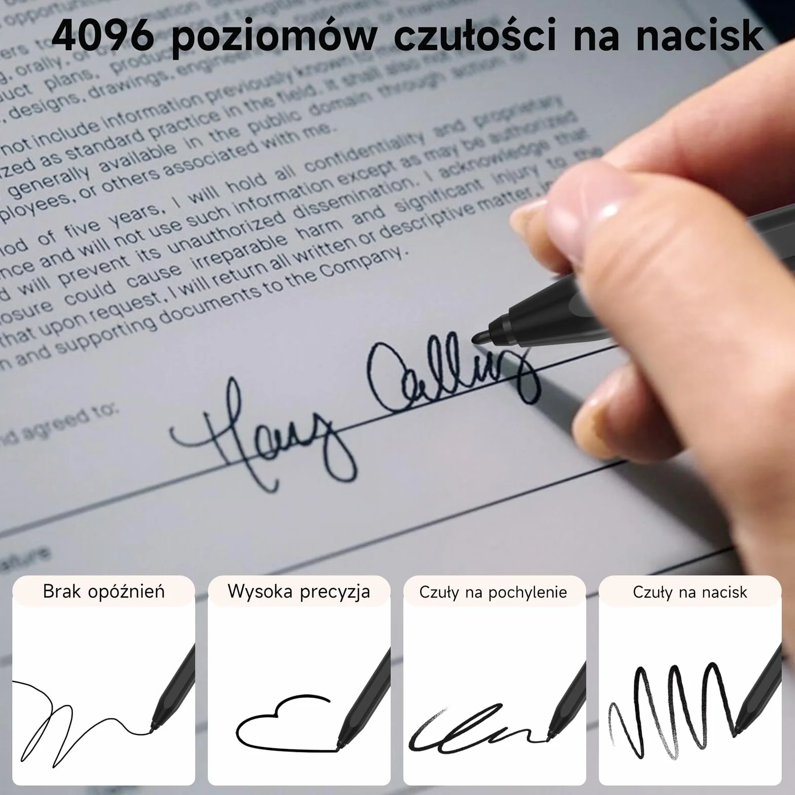 Rysik do Remarkable 2 Pen, Stylus EMR z Gumką, Poziom Nacisku 4096, Odrzucenie Dłoni, Pióro Cyfrowe Kompatybilne z Remarkable 2/1/Kindle Scribe