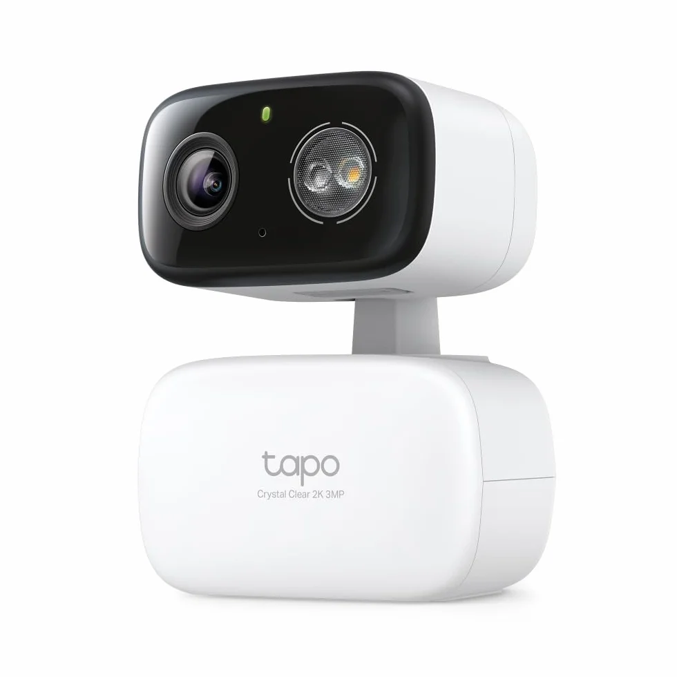 Tapo C216 mini kamera monitoringowa z nagrywaniem, 2K 3 MP, zasięg 360°, do użytku wewnątrz i na zewnątrz, rozpoznawanie sztucznej inteligencji i powiadomienia, karta microSD do 512 GB, 105,3 × 77,8 ×