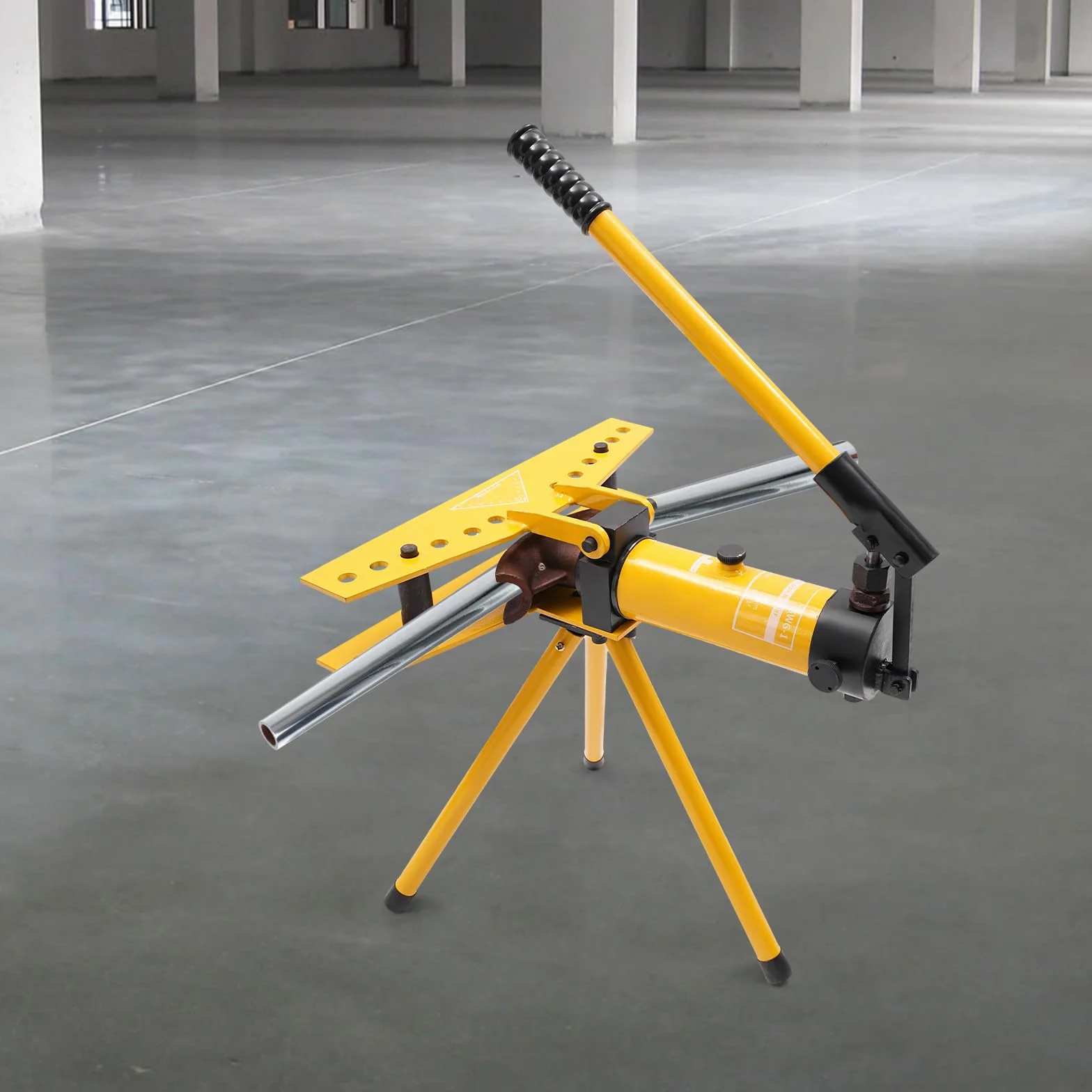 Ręczna hydrauliczna giętarka do rur, maks. siła zginania 90°, hydrauliczna giętarka do rur z 6 końcówkami ciśnieniowymi, zestaw do gięcia rur, wydajne gięcie, wysoka jakość, zawór spustowy powietrza,