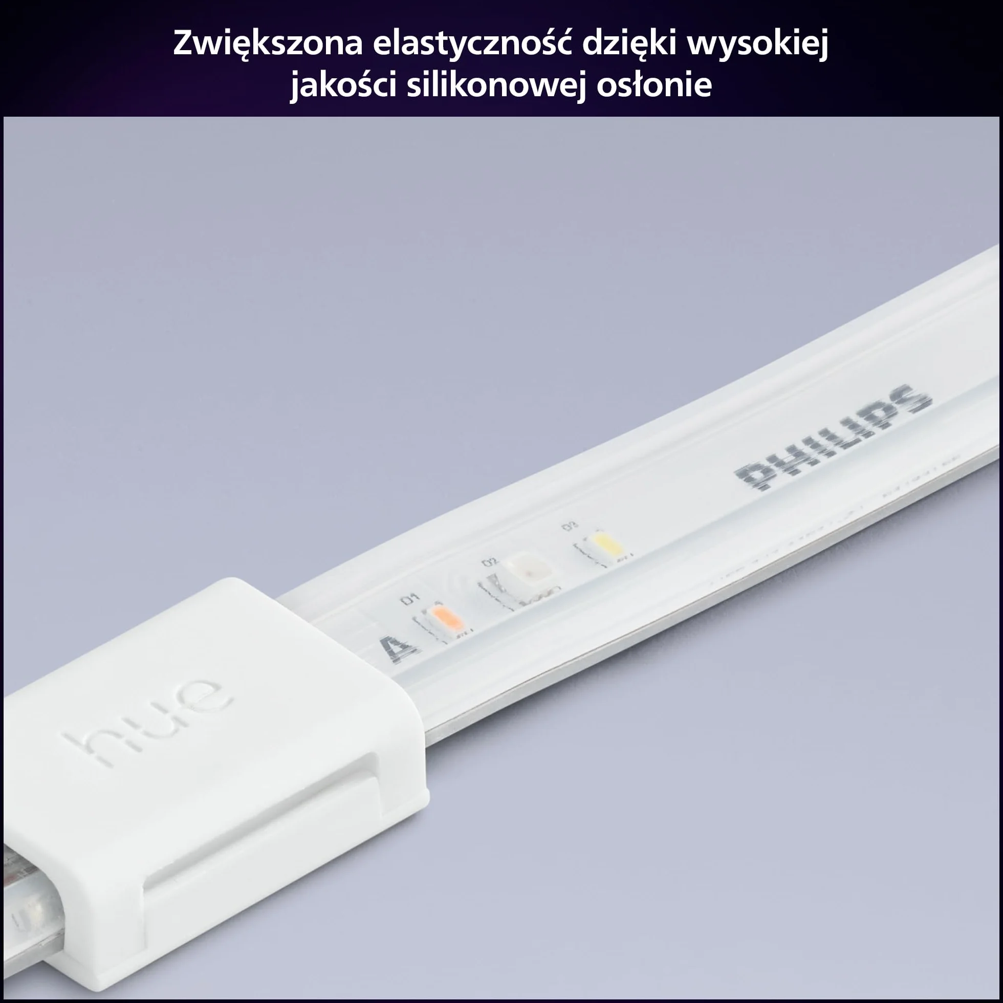 Philips Hue Taśma LED (1 opakowanie) 5m- Pasek LED Sterowany za Pomocą Aplikacji Hue - Taśma LEDowa Współpracująca z Amazon Alexa, Google Assistant i Apple HomeKit