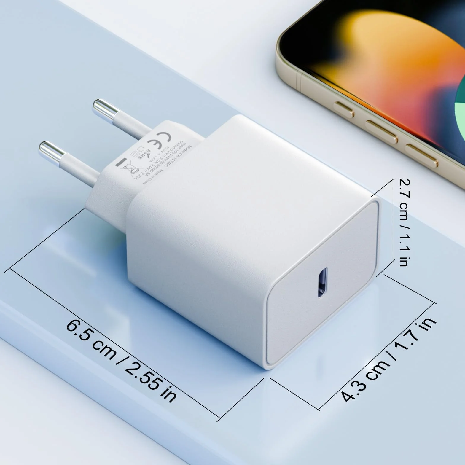 Szybka Ładowarka 20 W USB C z Kablem do iPhone 16/15/15 Pro/15 Pro Max/16 Plus, iPad Pro, iPad Air, iPad Mini