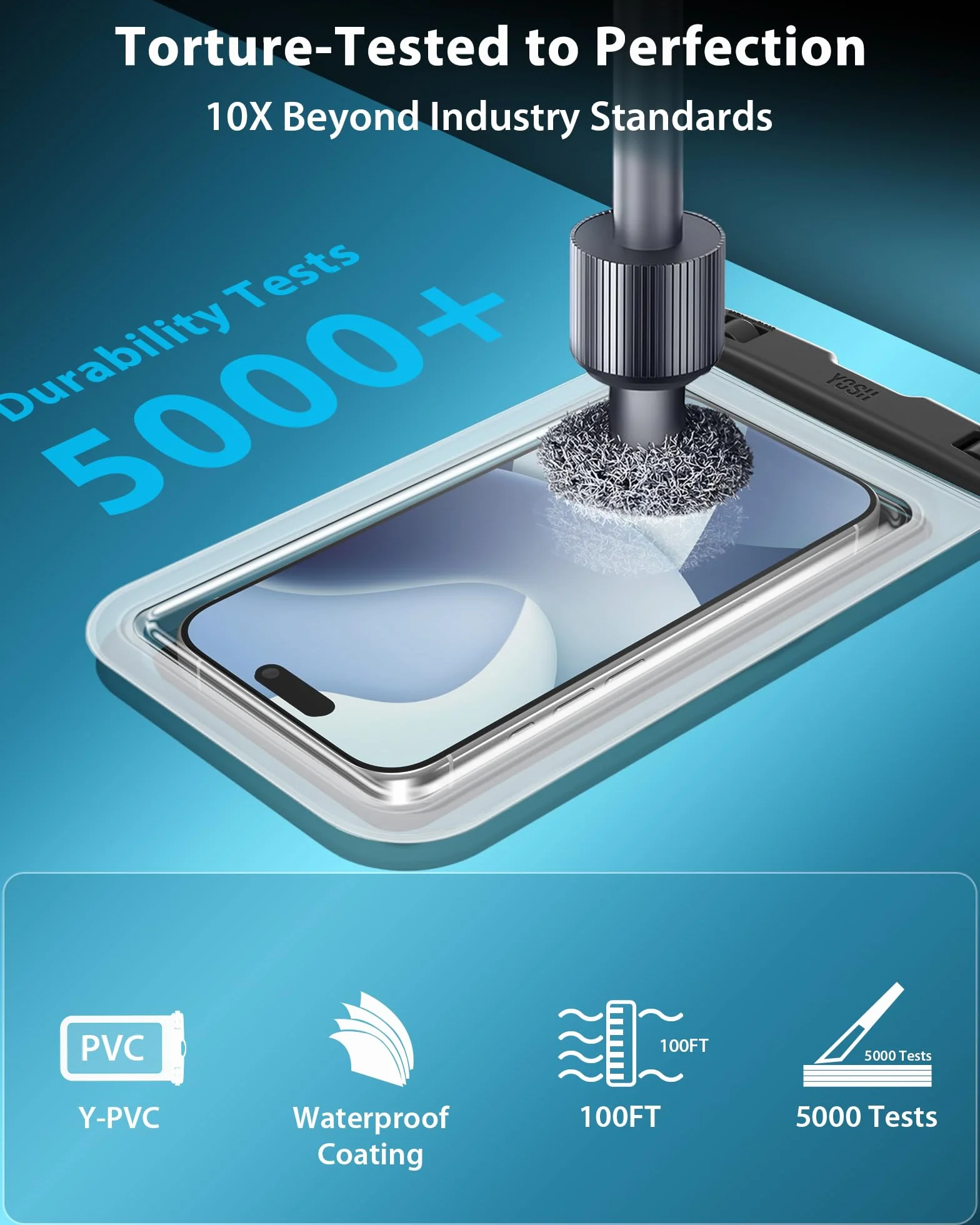 YOSH Wodoodporne etui na smartfon IPX8 iPhone 15 14 13 12 11 Pro Max XS XR X SE Samsung S24 S23 S22 A14 A23 A33 Xiaomi 6,8 cala