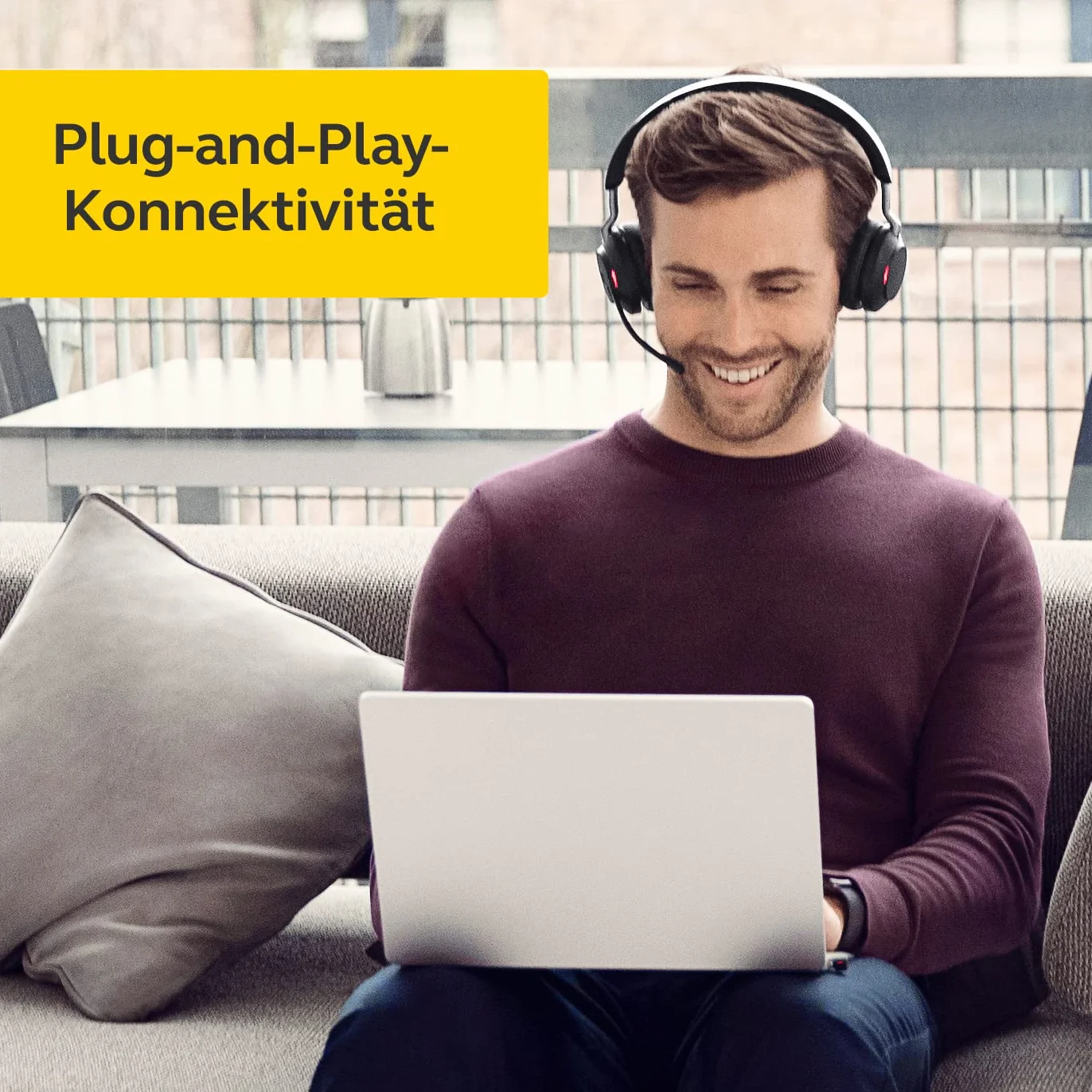 Jabra Evolve2 65 bezprzewodowy zestaw słuchawkowy stereo z redukcją szumów, certyfikatem UC, czarny